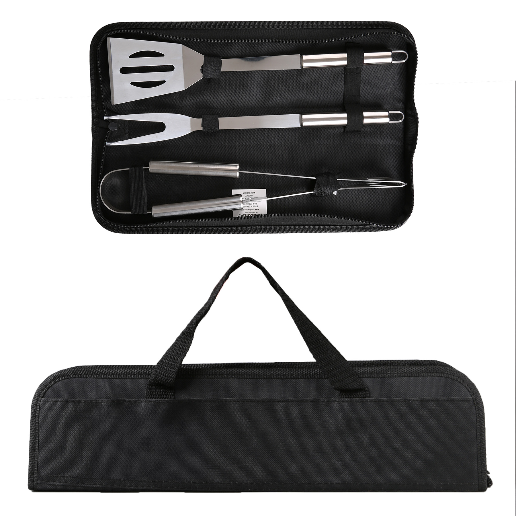 Picture of Grill Easy 3 Pc. Stainless BBQ Utensil Set With RPET Case