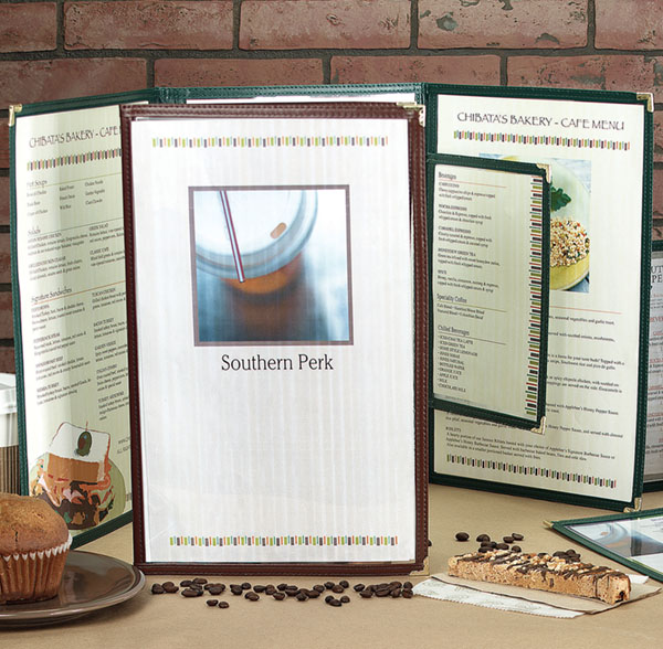 Picture of Vinyl Sewn Menu-2 View 8.5 X 11"