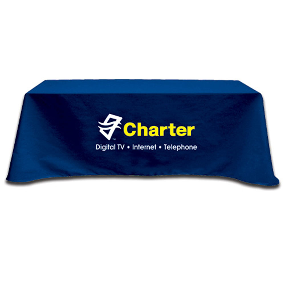 Picture of Flat 3-sided Table Cover - fits 8' standard table: Poly-Cotton