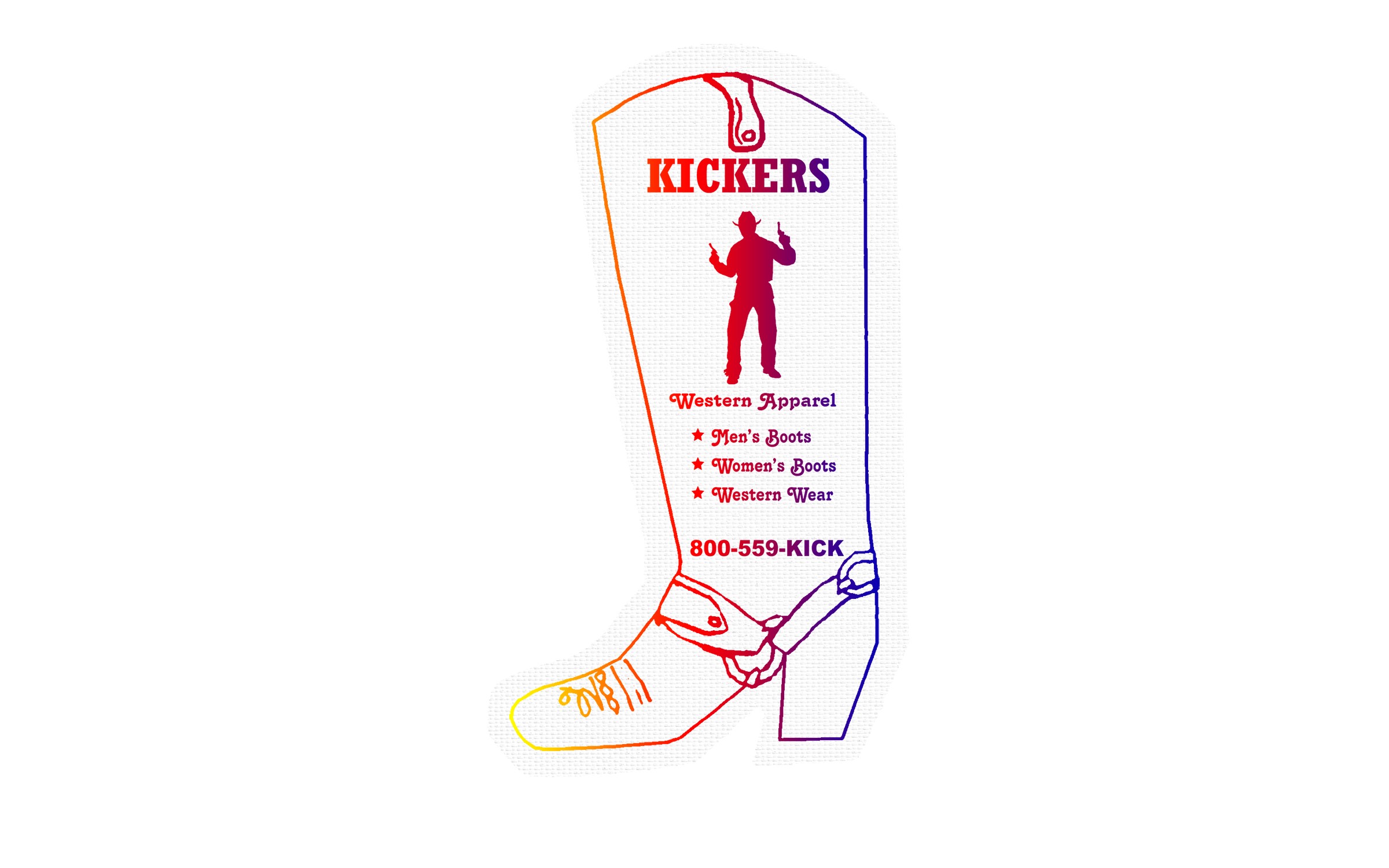 Picture of 5" Standard Vinyl Cowboy Boot Jar Opener
