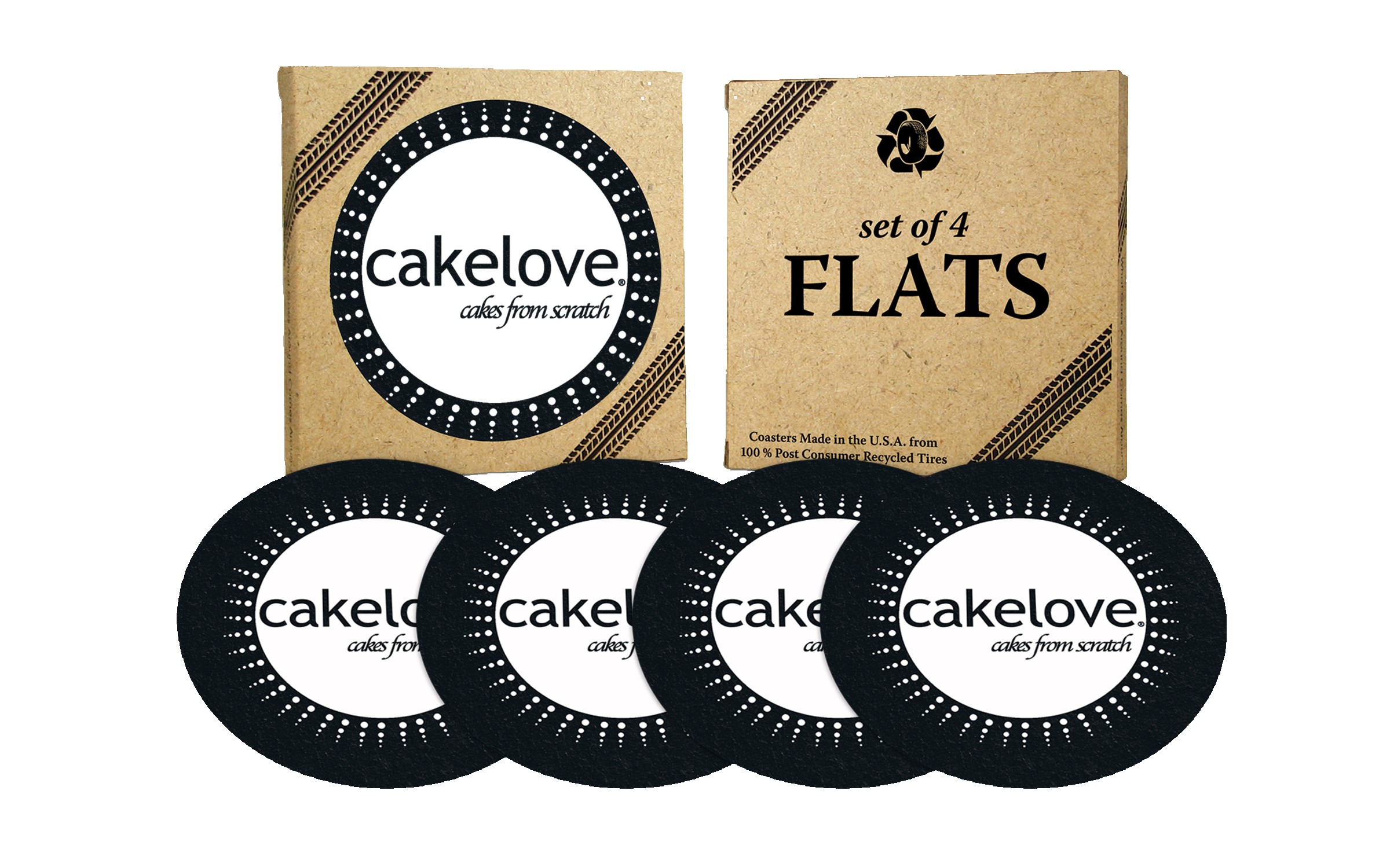 Picture of 4" Econo Flat Tire Circle Flat Tire Coaster (4 Set)
