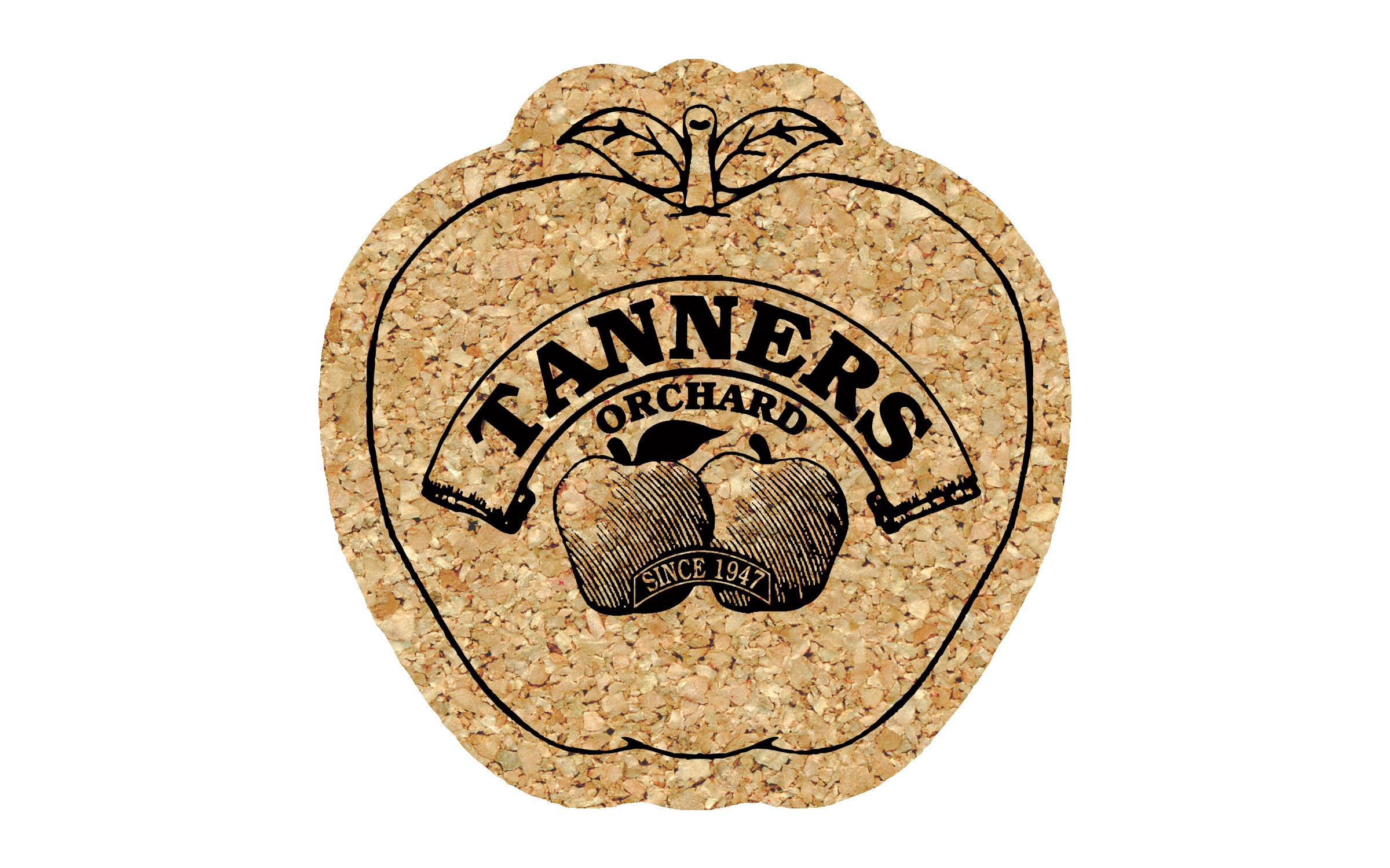 Picture of 4" Econo Apple Cork Coaster