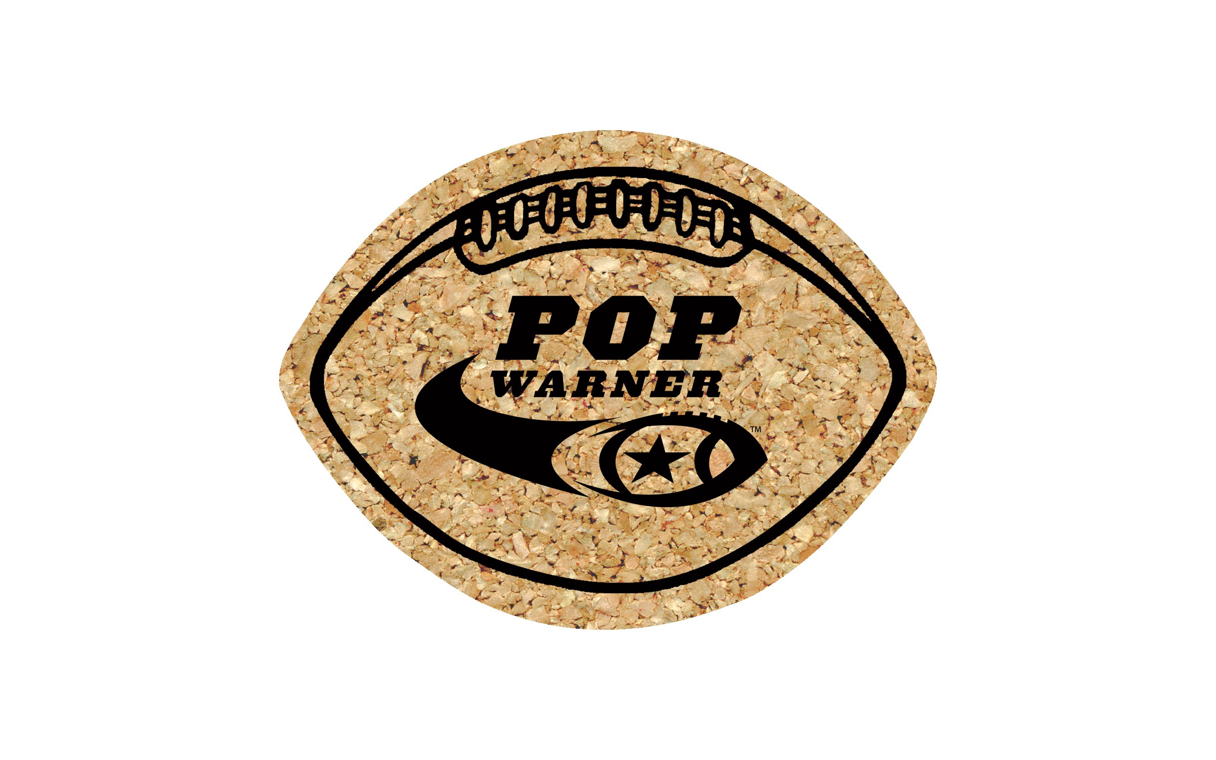 Picture of 4" Econo Cork Football Coaster