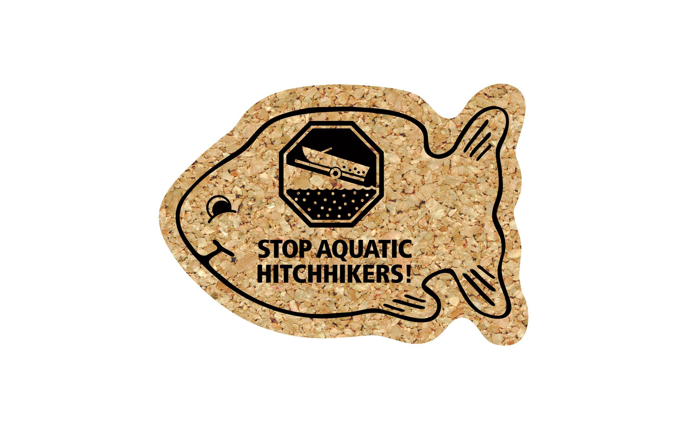 Picture of 4" Econo Cork Fish Coaster