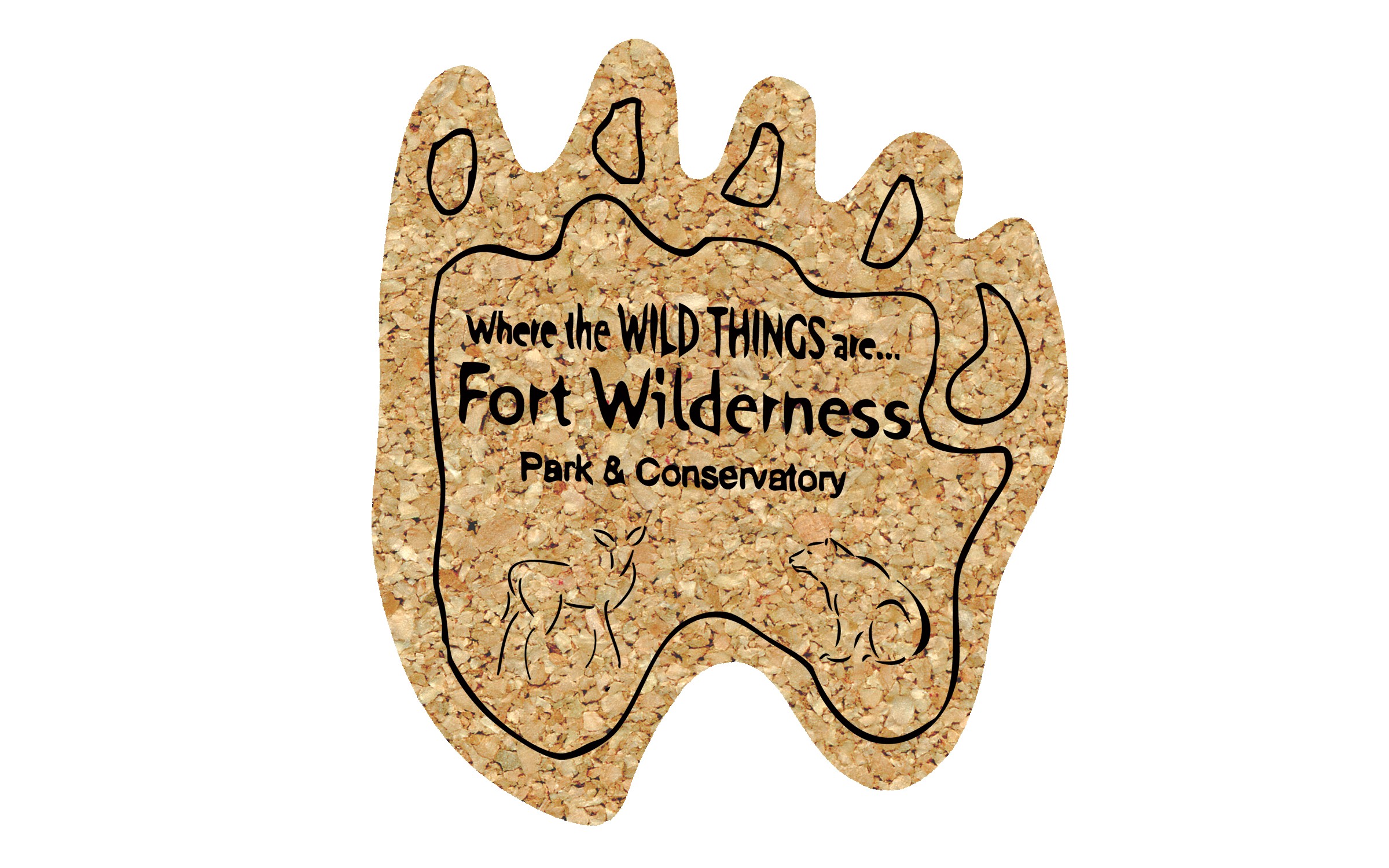 Picture of 4" Econo Cork Paw Coaster