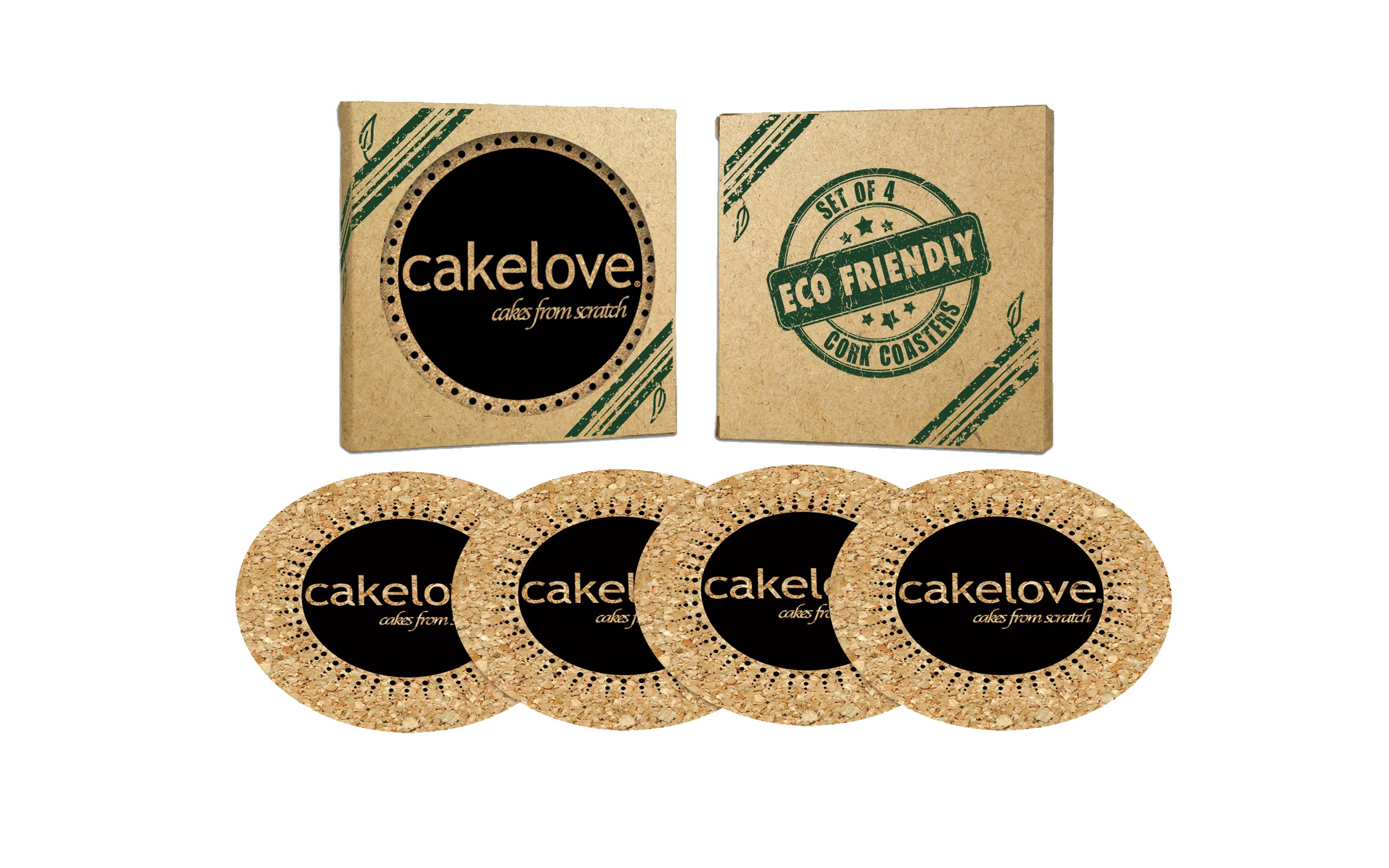 Picture of 4" Econo Circle Cork Coaster (Set of 4)