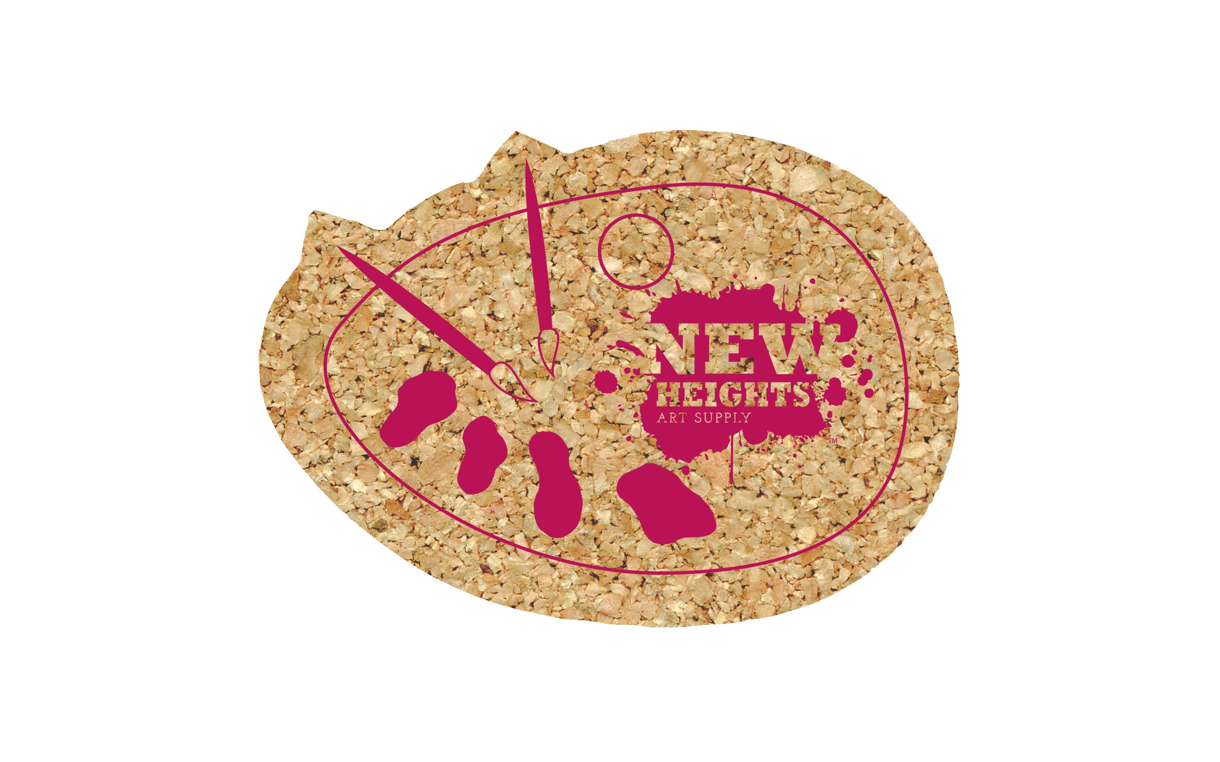 Picture of 5" Standard Cork Painter Pallet Coaster