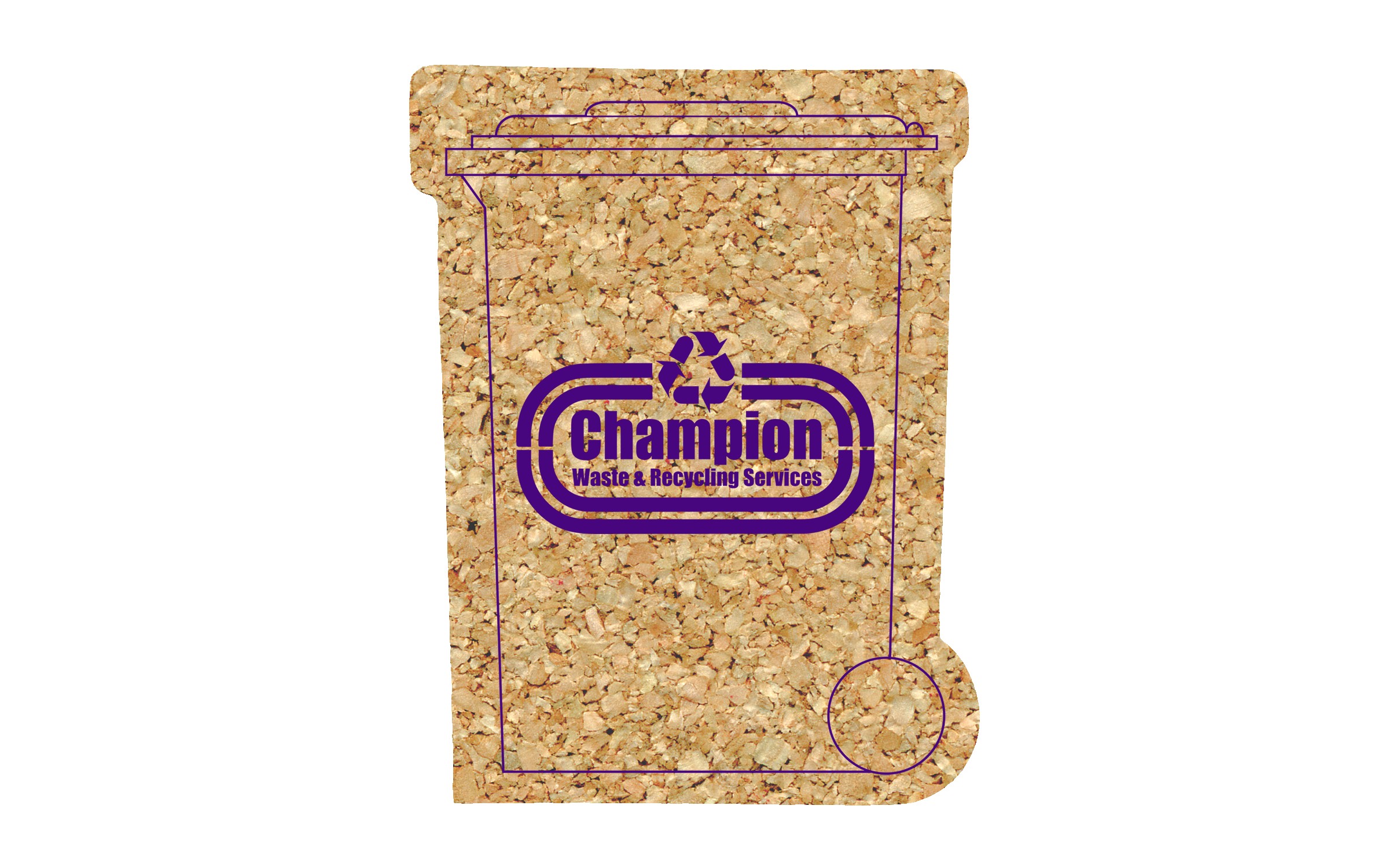 Picture of 5" Standard Cork Recycling Bin Coaster