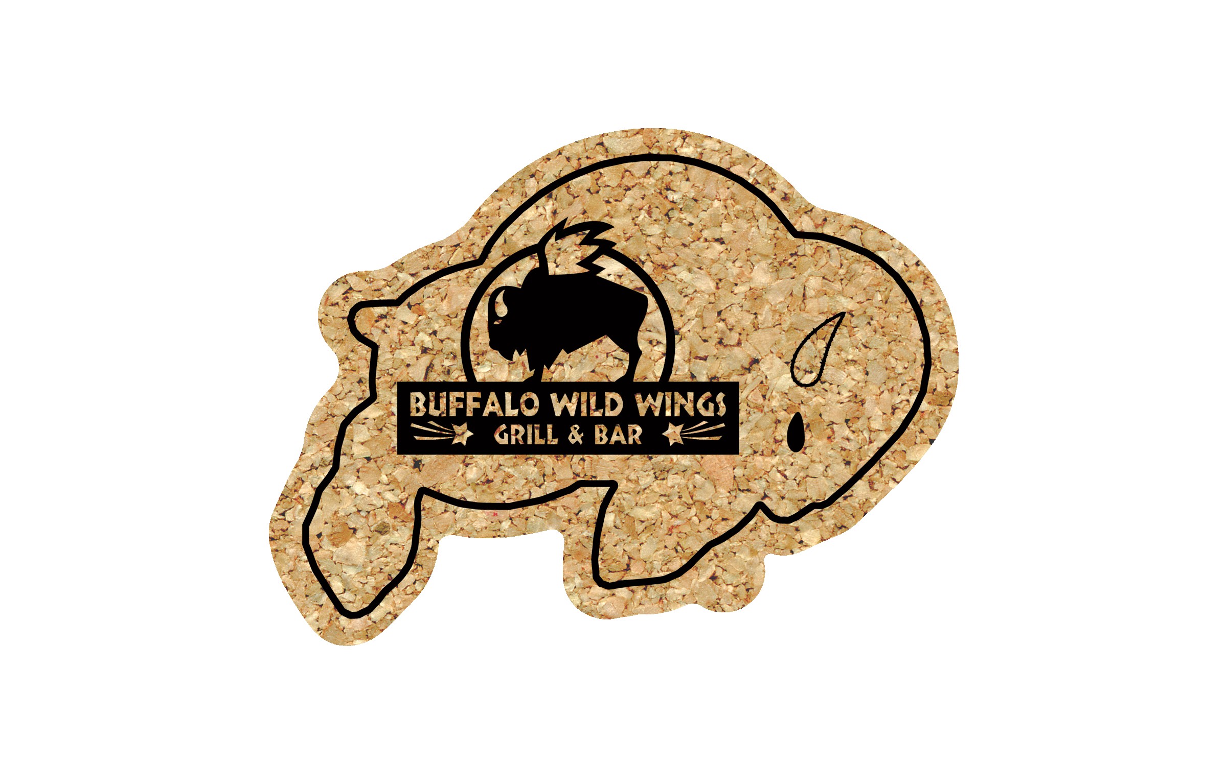Picture of 5" Standard Cork Buffalo Coaster