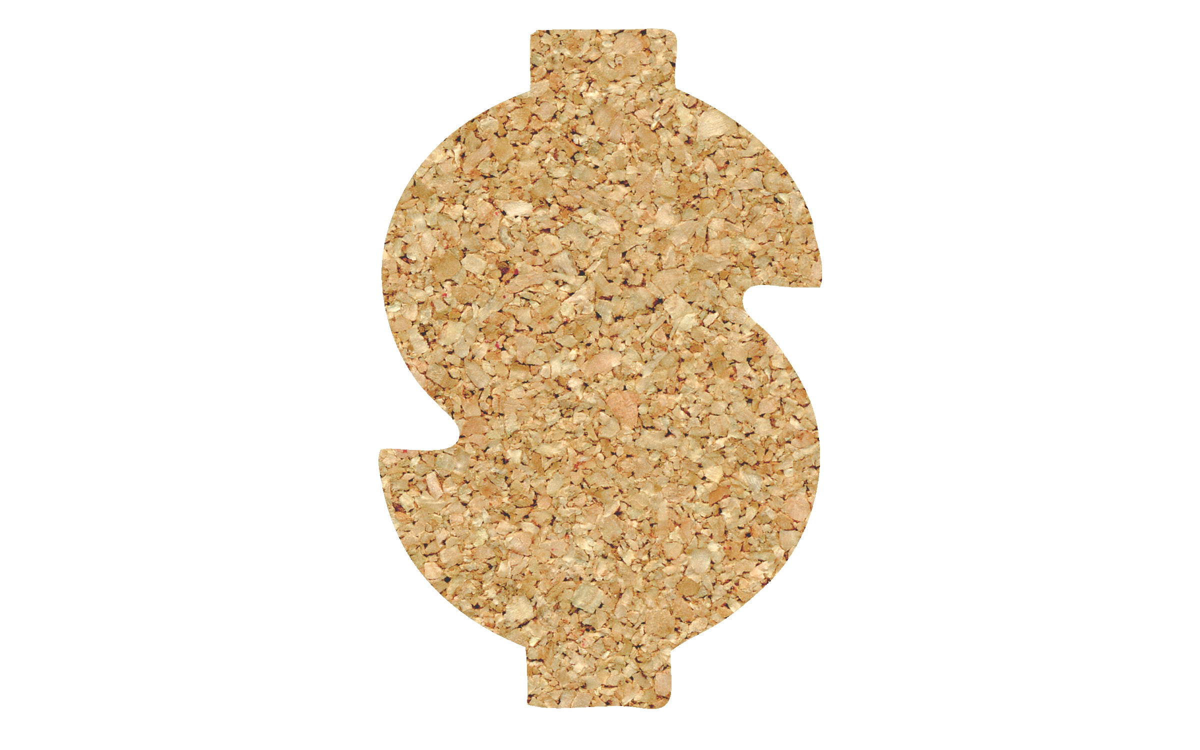 Picture of 5" Standard Cork Dollar Sign Coaster