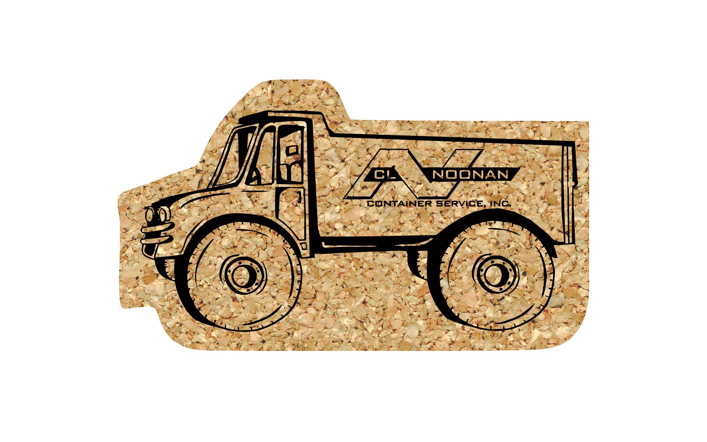 Picture of 5" Standard Cork Dump Truck Coaster