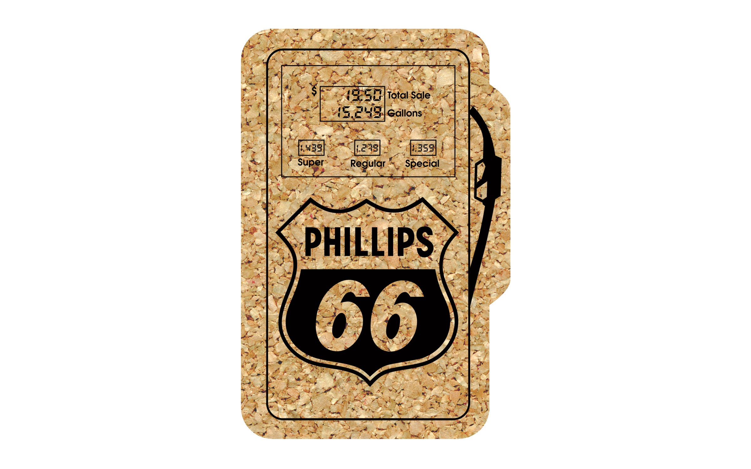 Picture of 5" Standard Cork Gas Pump Coaster