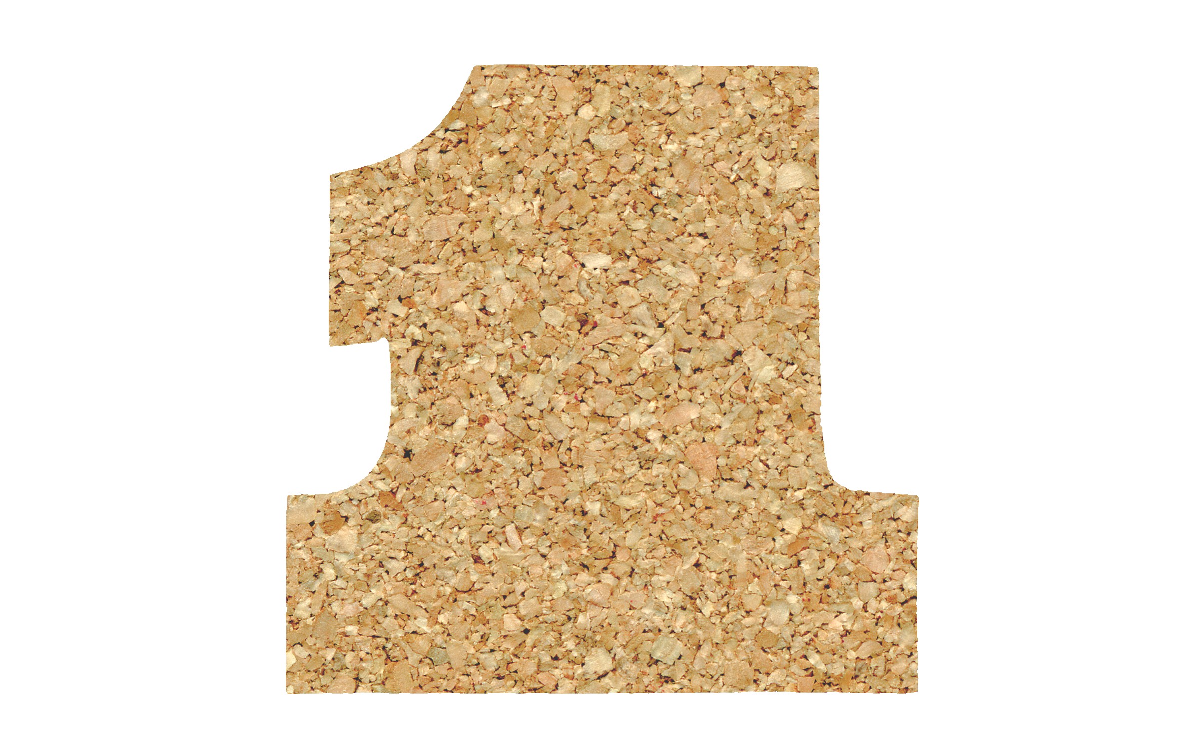 Picture of 5" Standard Cork Number One Shape Coaster