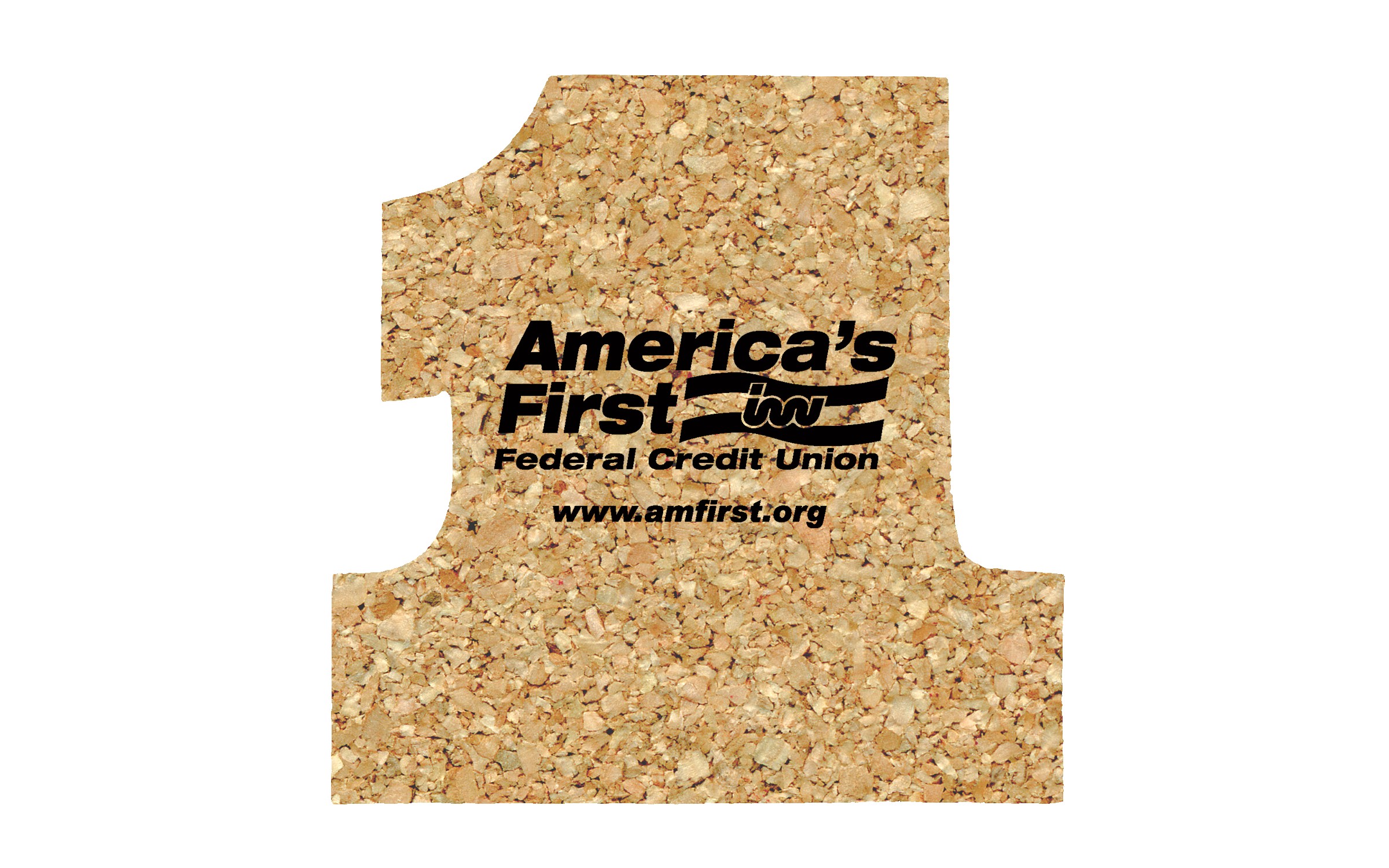 Picture of 5" Standard Cork Number One Shape Coaster