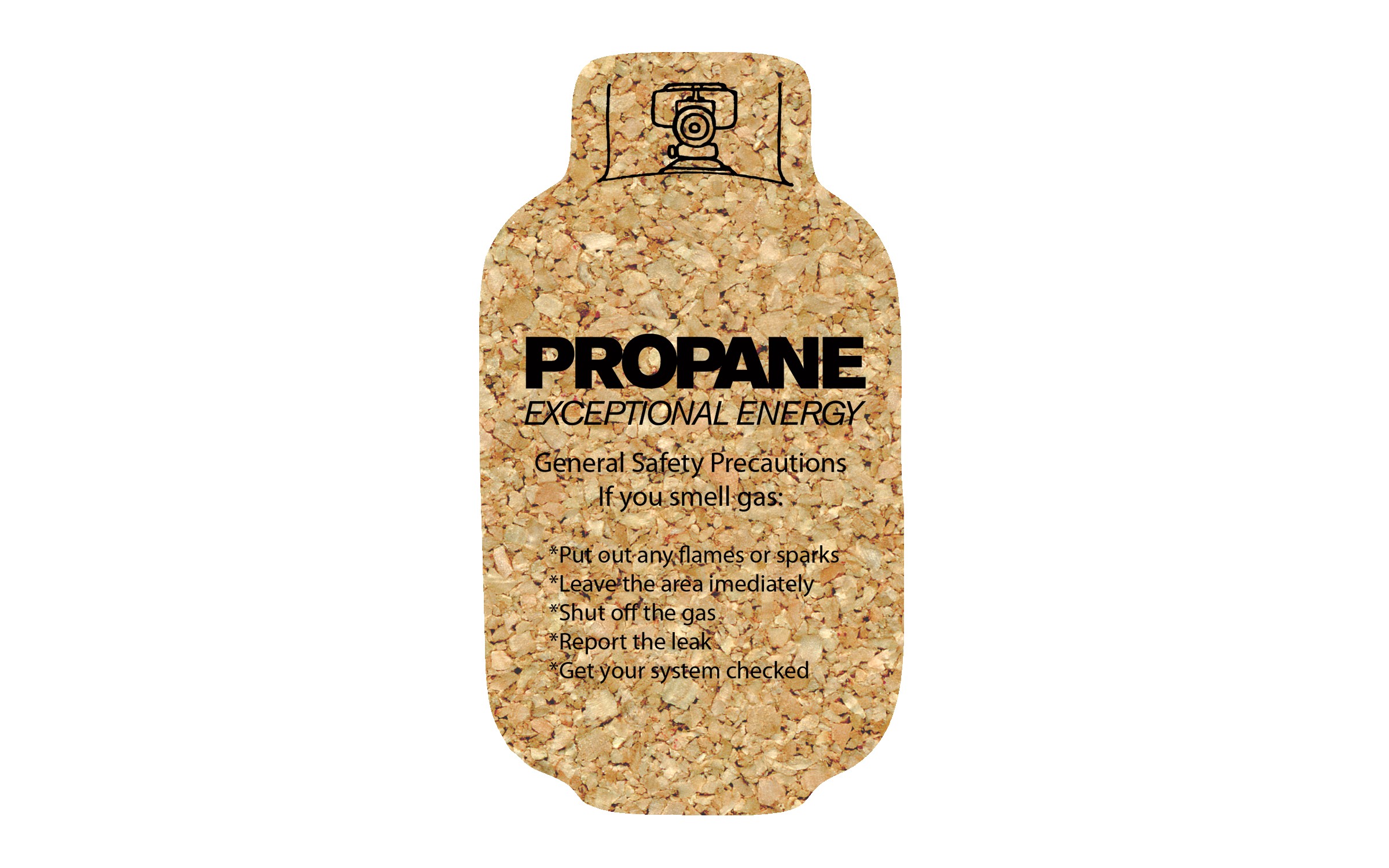 Picture of 5" Standard Cork Propane Tank Coaster
