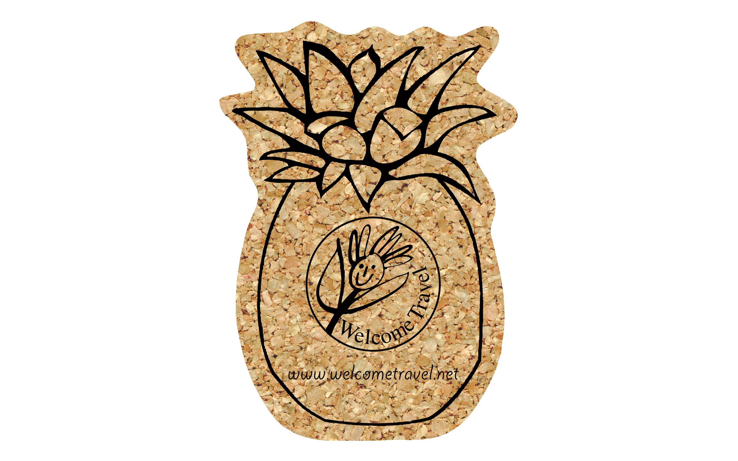 Picture of 5" Standard Cork Pineapple Coaster