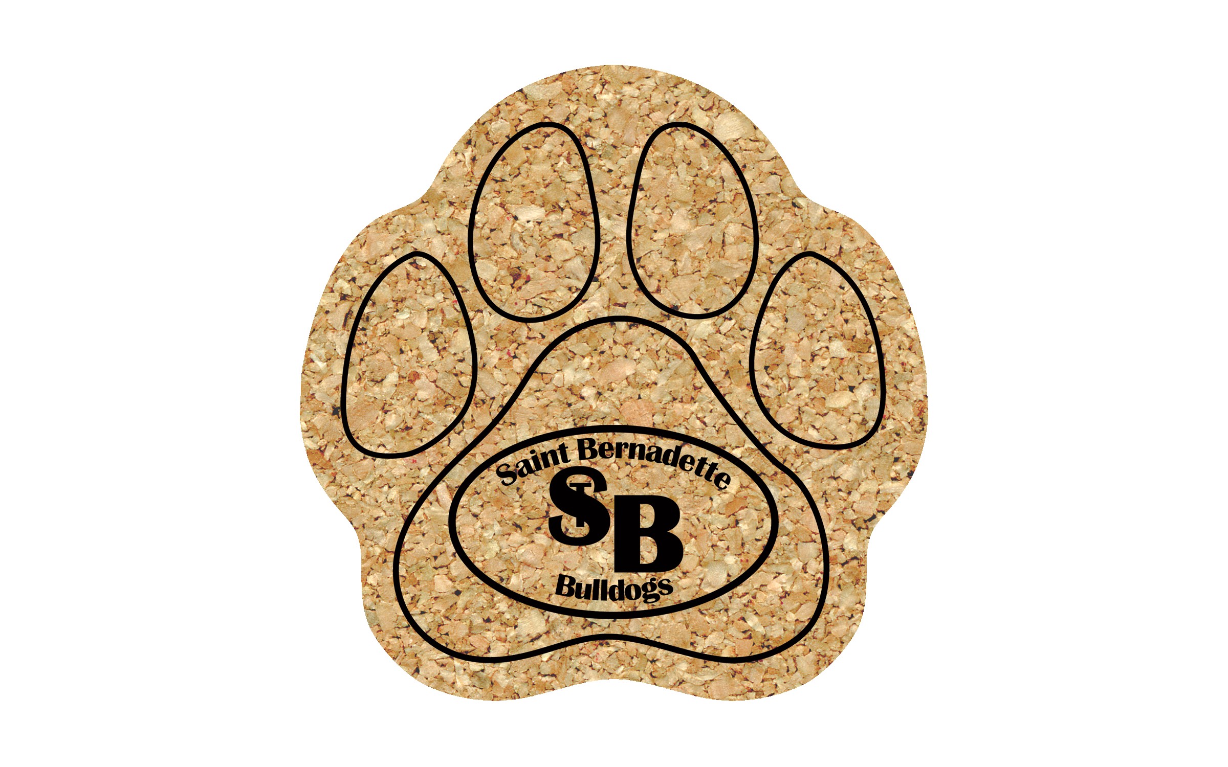 Picture of 5" Standard Cork Paw Coaster