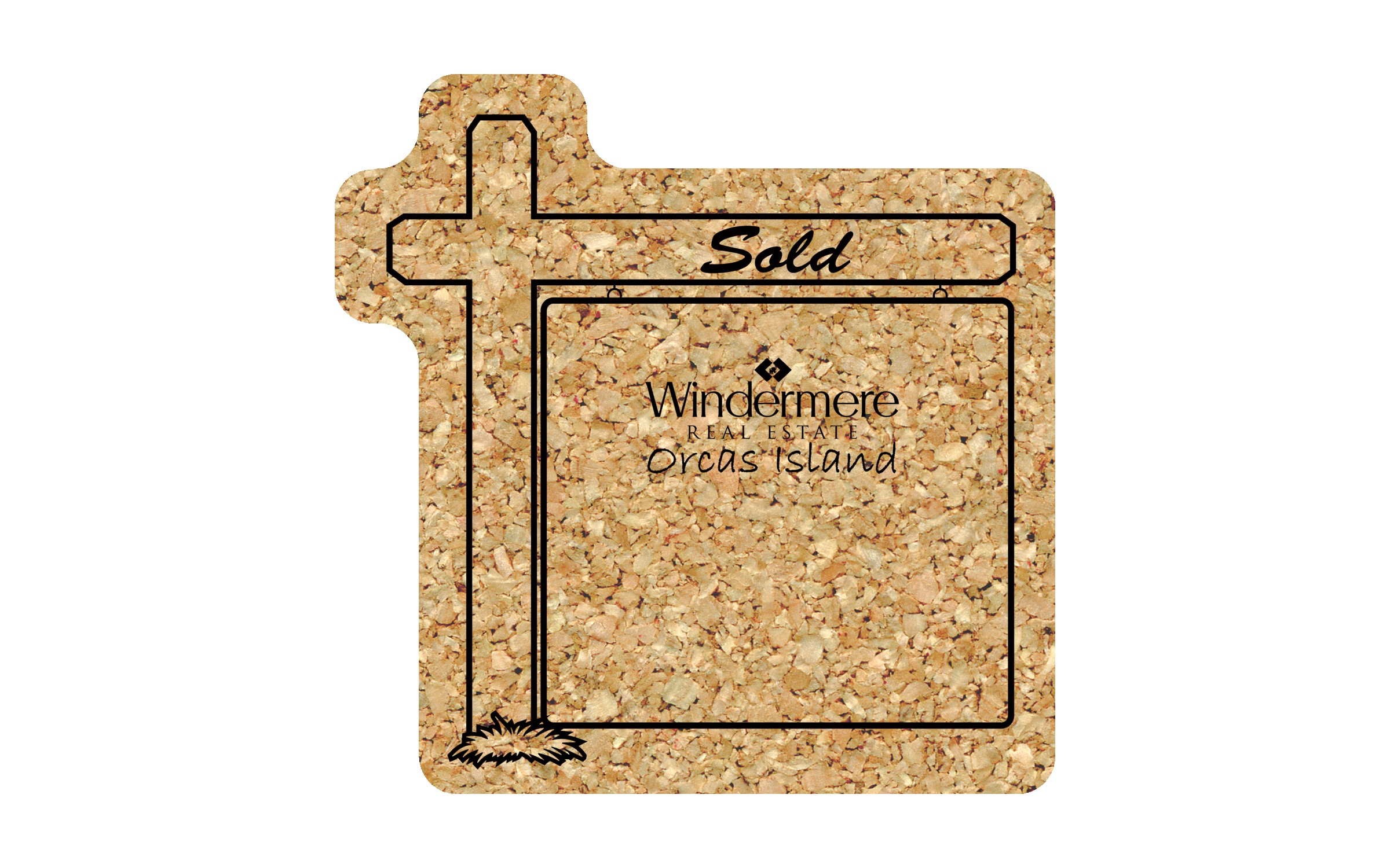 Picture of 5" Standard Cork Real Estate Sign Coaster