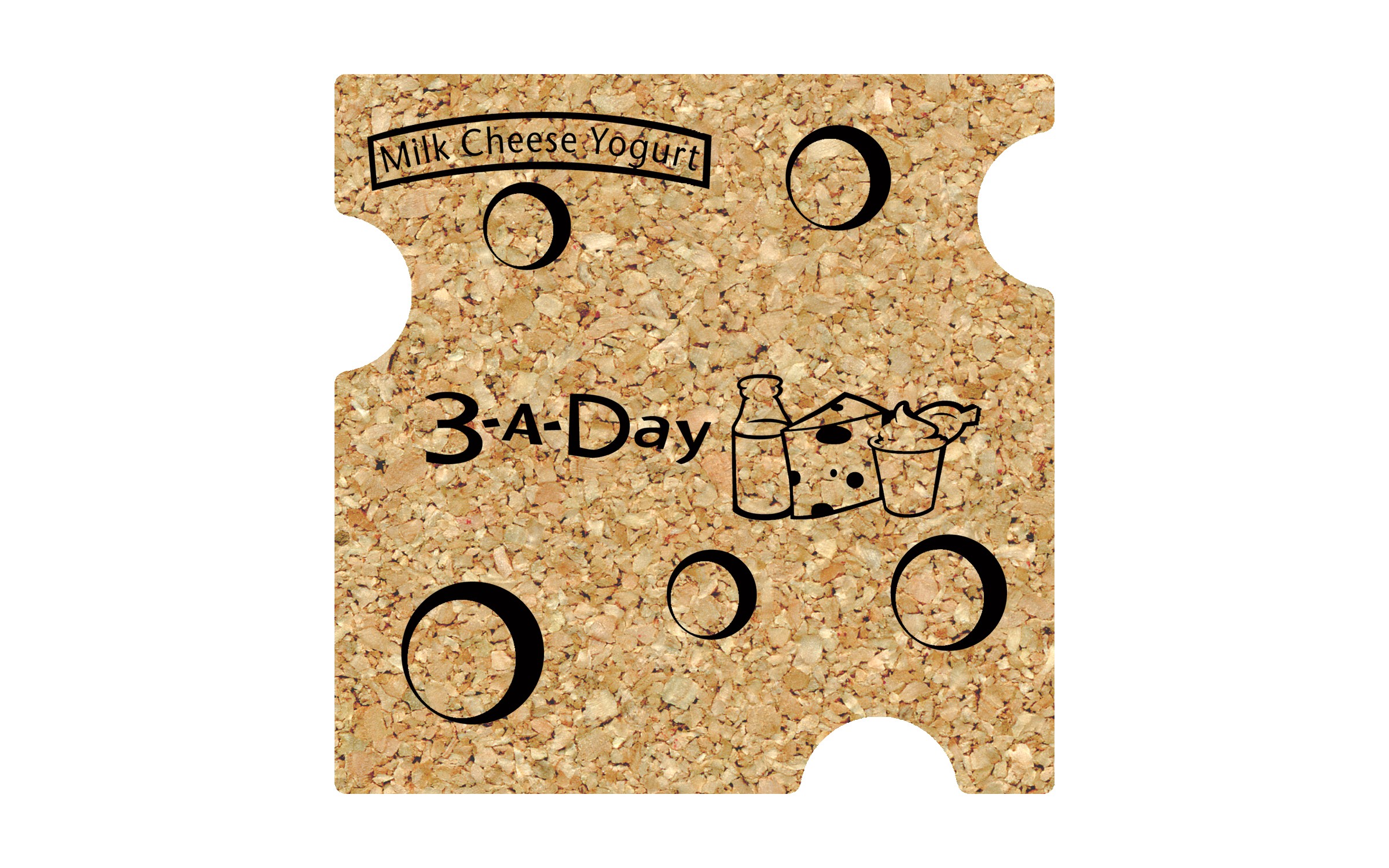 Picture of 5" Standard Cork Swiss Cheese Coaster
