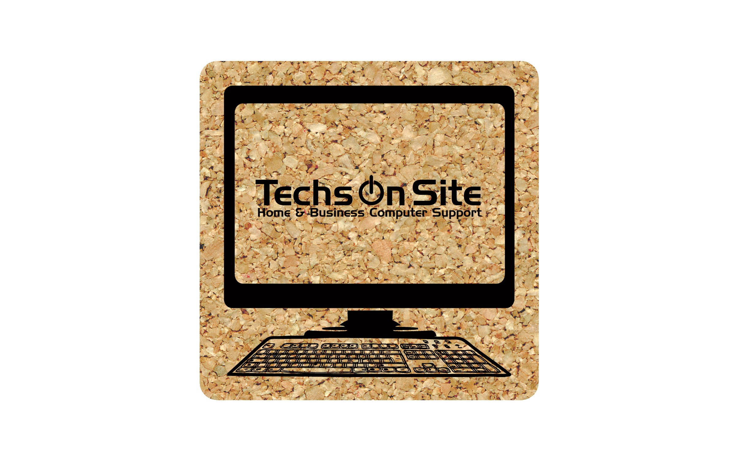 Picture of 5" Standard Cork Square Computer Coaster