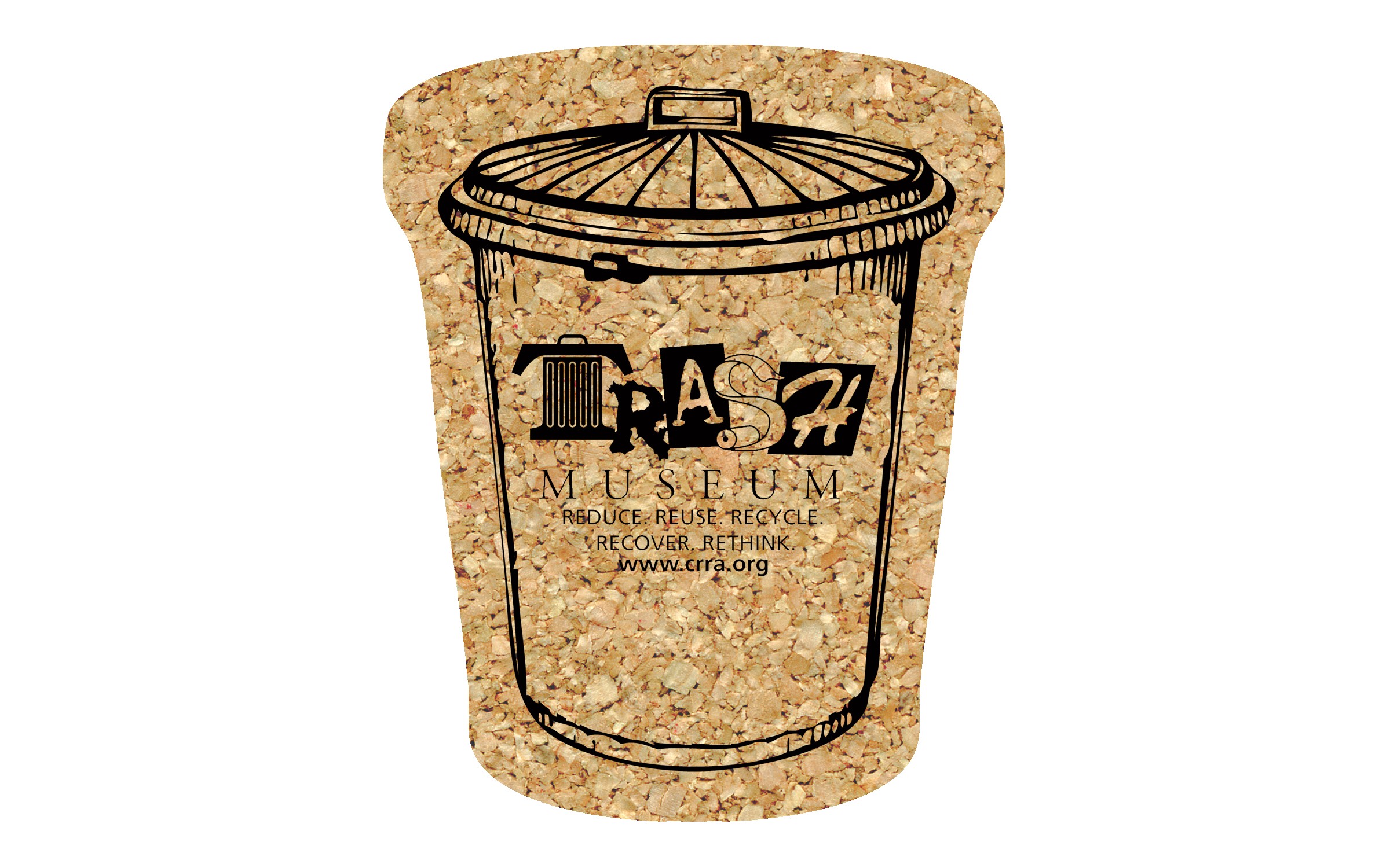 Picture of 5" Standard Cork Trash Can Coaster