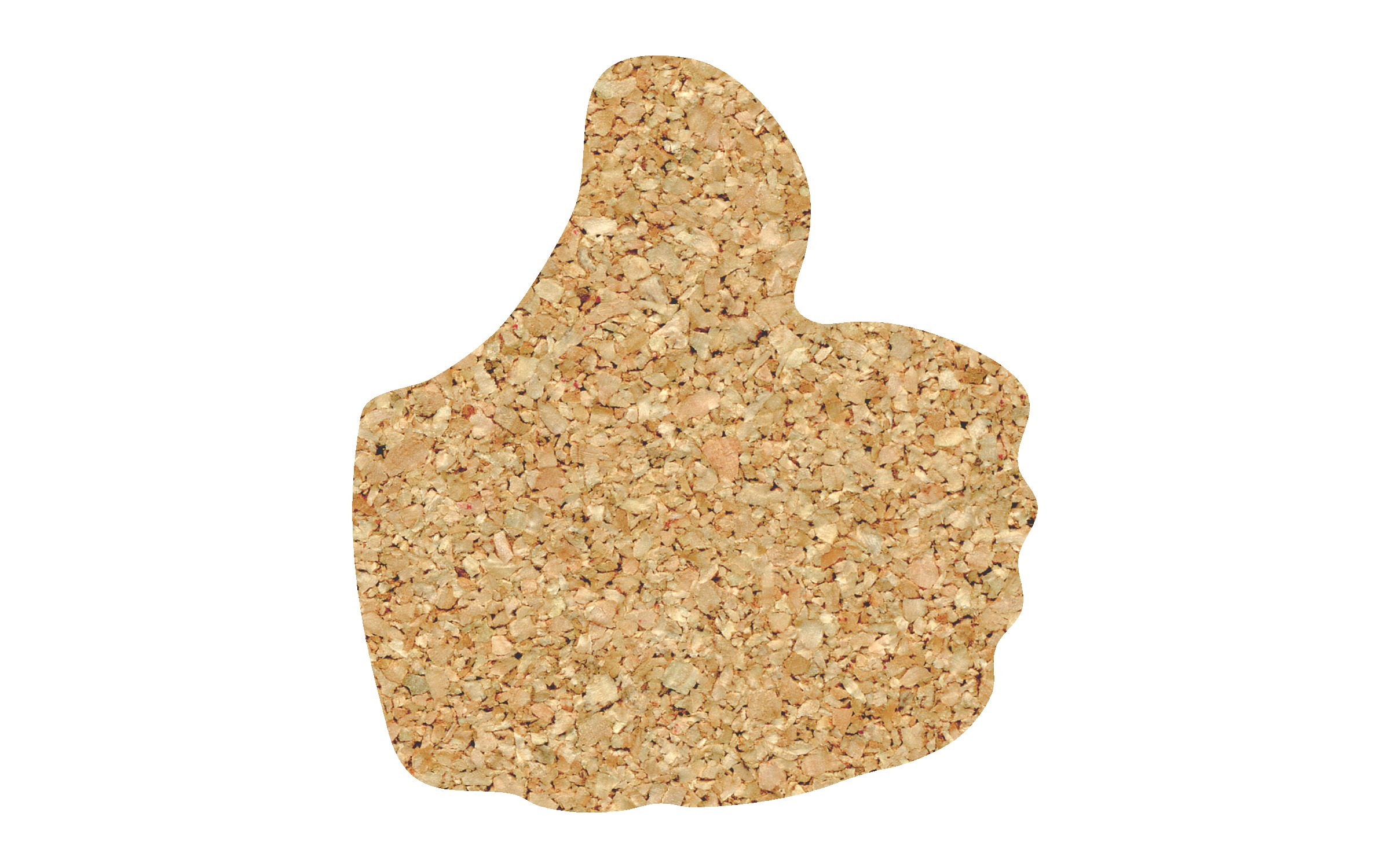 Picture of 5" Standard Cork Thumbs Up Coaster
