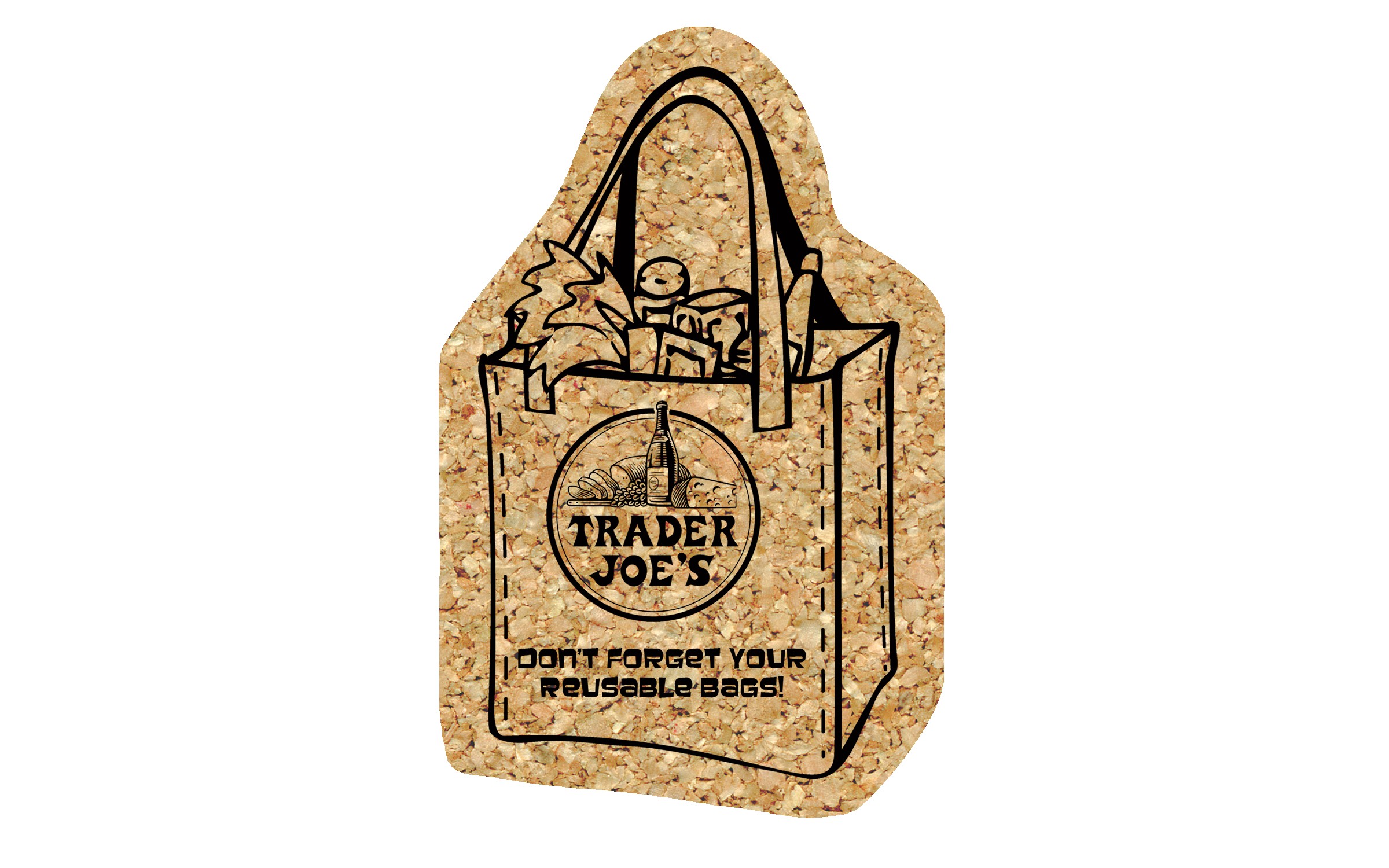 Picture of 5" Standard Cork Tote Bag Coaster