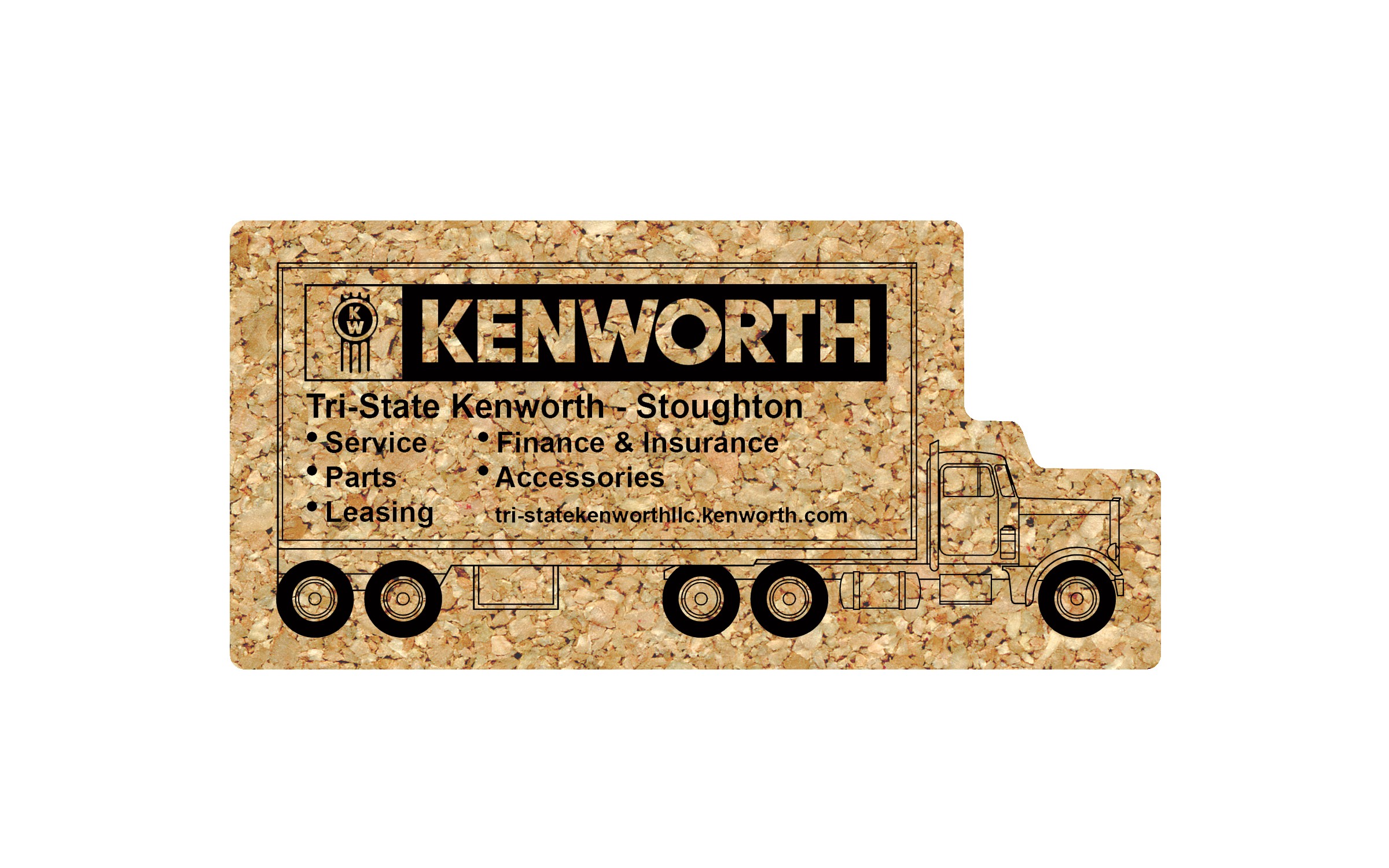 Picture of 5" Standard Cork Tractor Trailer Coaster