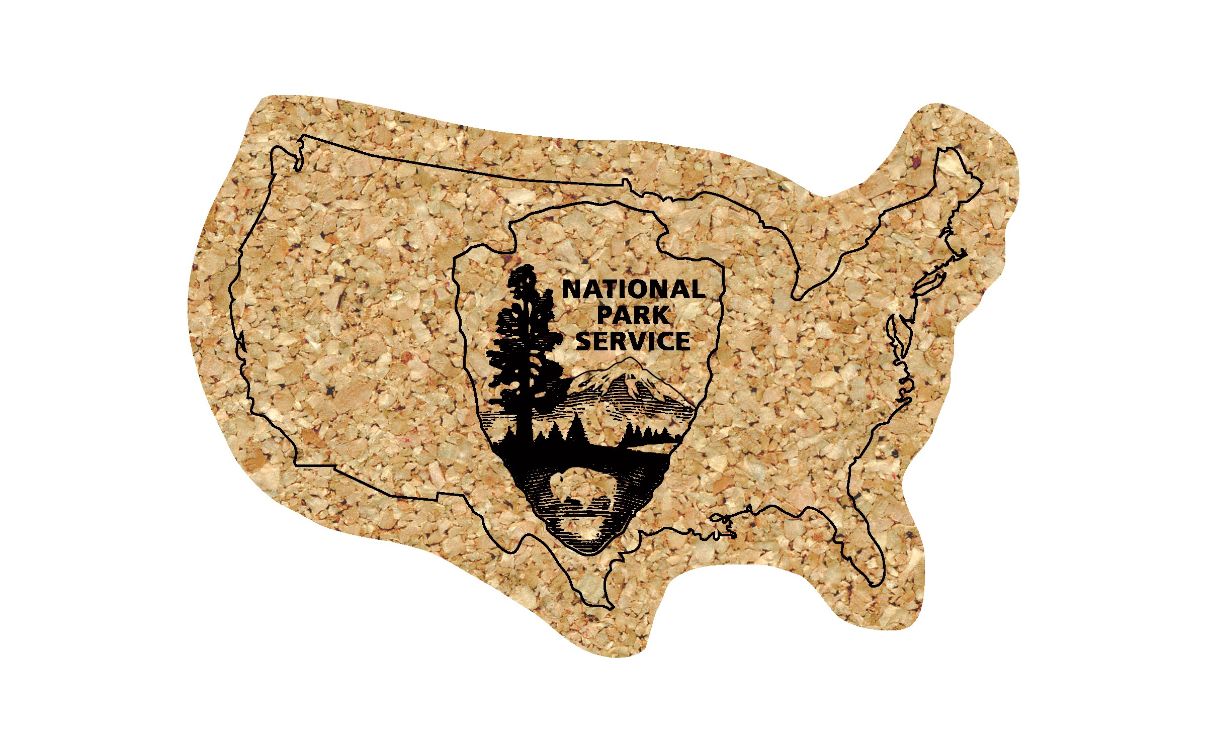 Picture of 5" Standard Cork United States Coaster