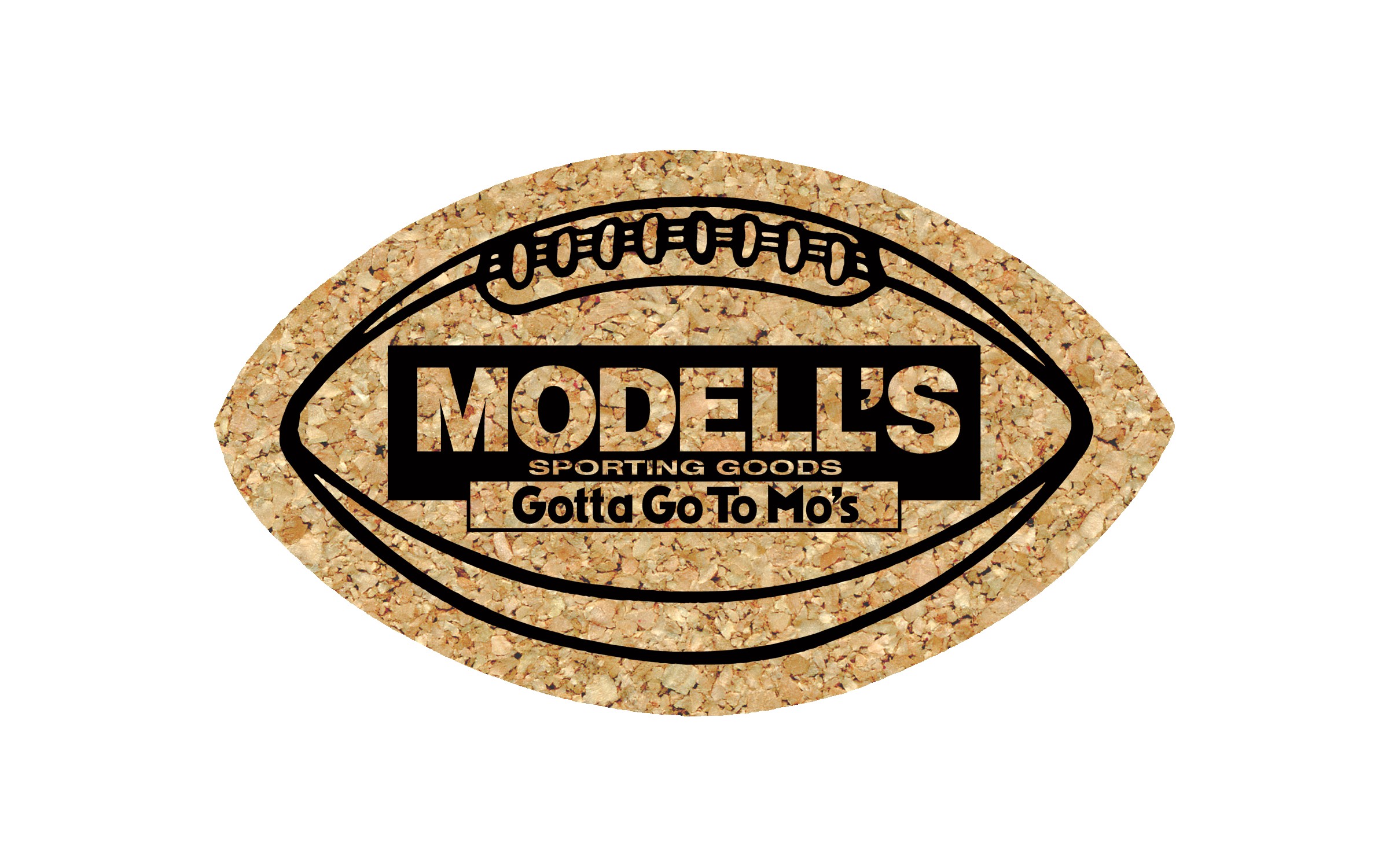 Picture of 6" Jumbo/King Football Cork Coaster