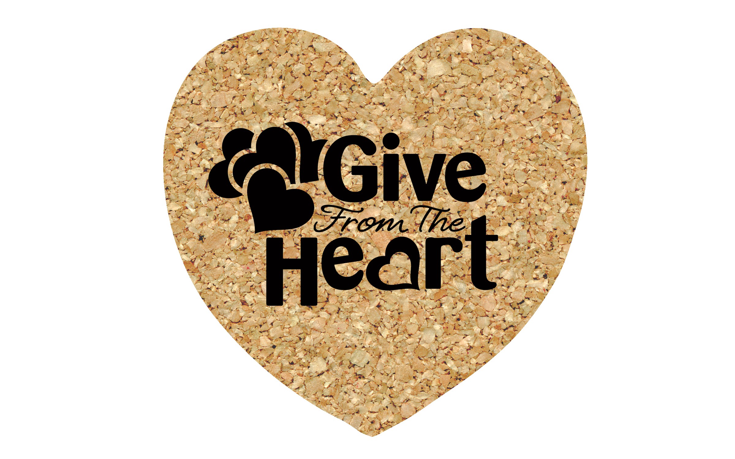 Picture of 6" Jumbo/King Cork Heart Coaster