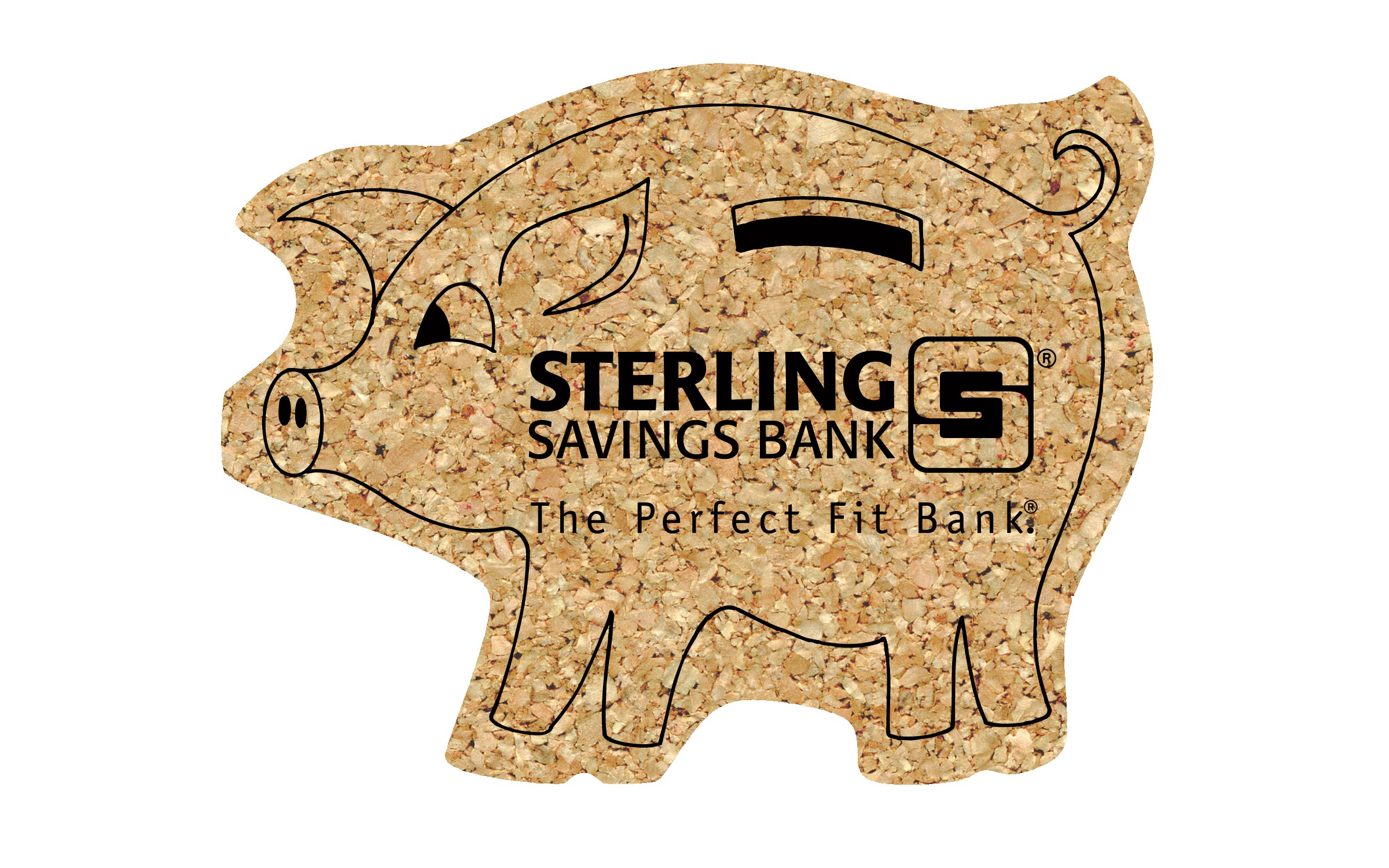 Picture of 6" Jumbo/King Cork Piggy Bank Coaster