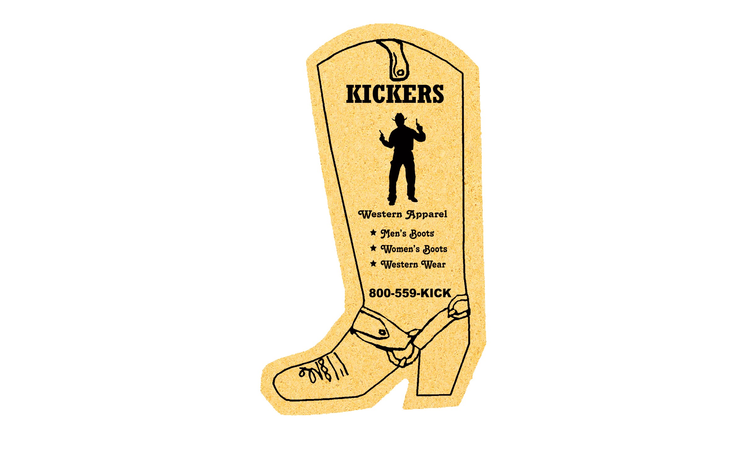Picture of 5" Standard Compressed Cowboy Boot Sponge
