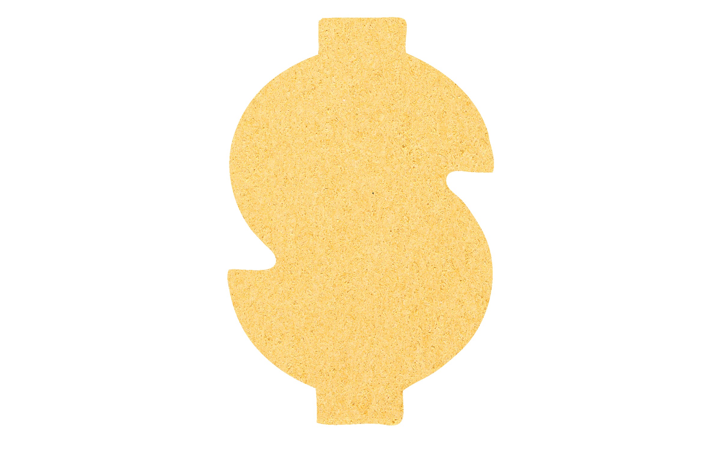 Picture of 5" Standard Compressed Dollar Sign Sponge