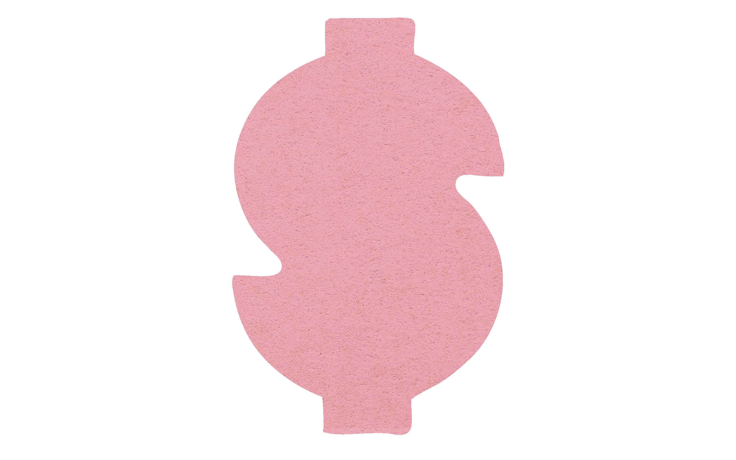 Picture of 5" Standard Compressed Dollar Sign Sponge