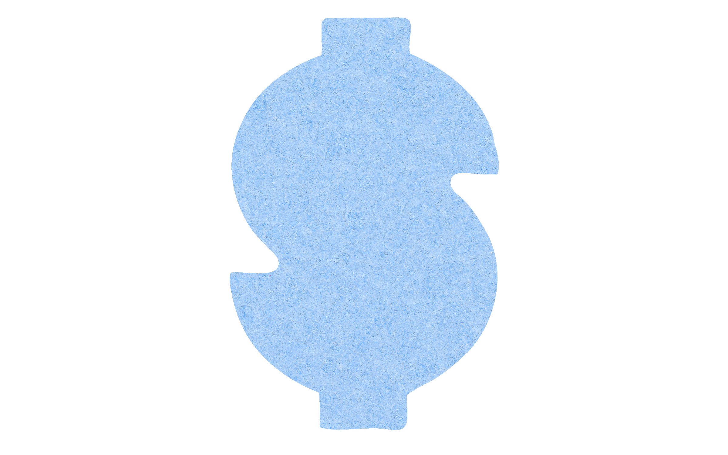 Picture of 5" Standard Compressed Dollar Sign Sponge