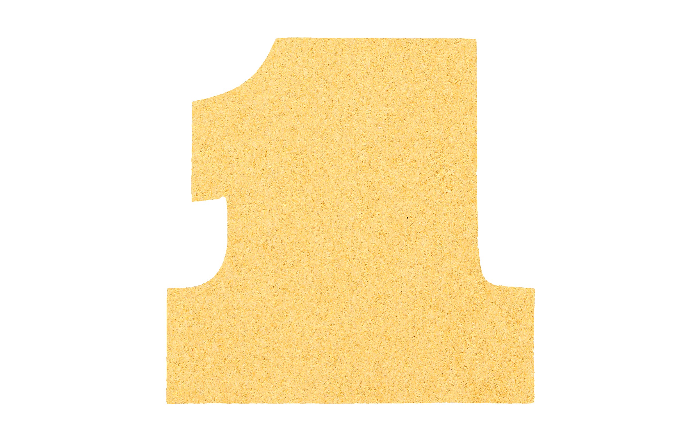 Picture of 5" Standard Compressed Number One Shape Sponge