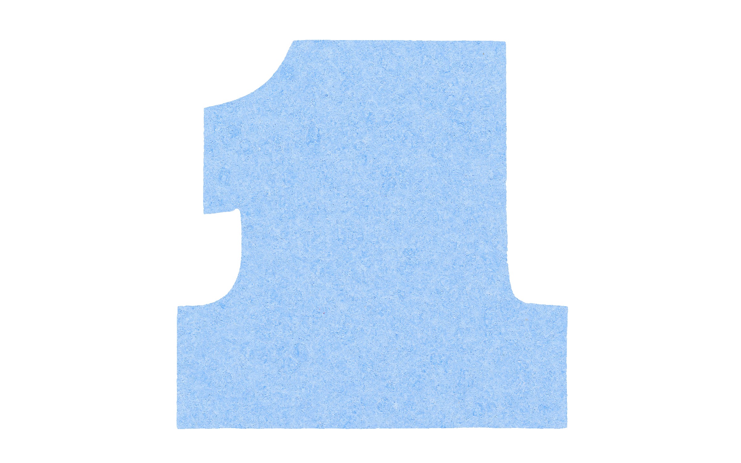 Picture of 5" Standard Compressed Number One Shape Sponge