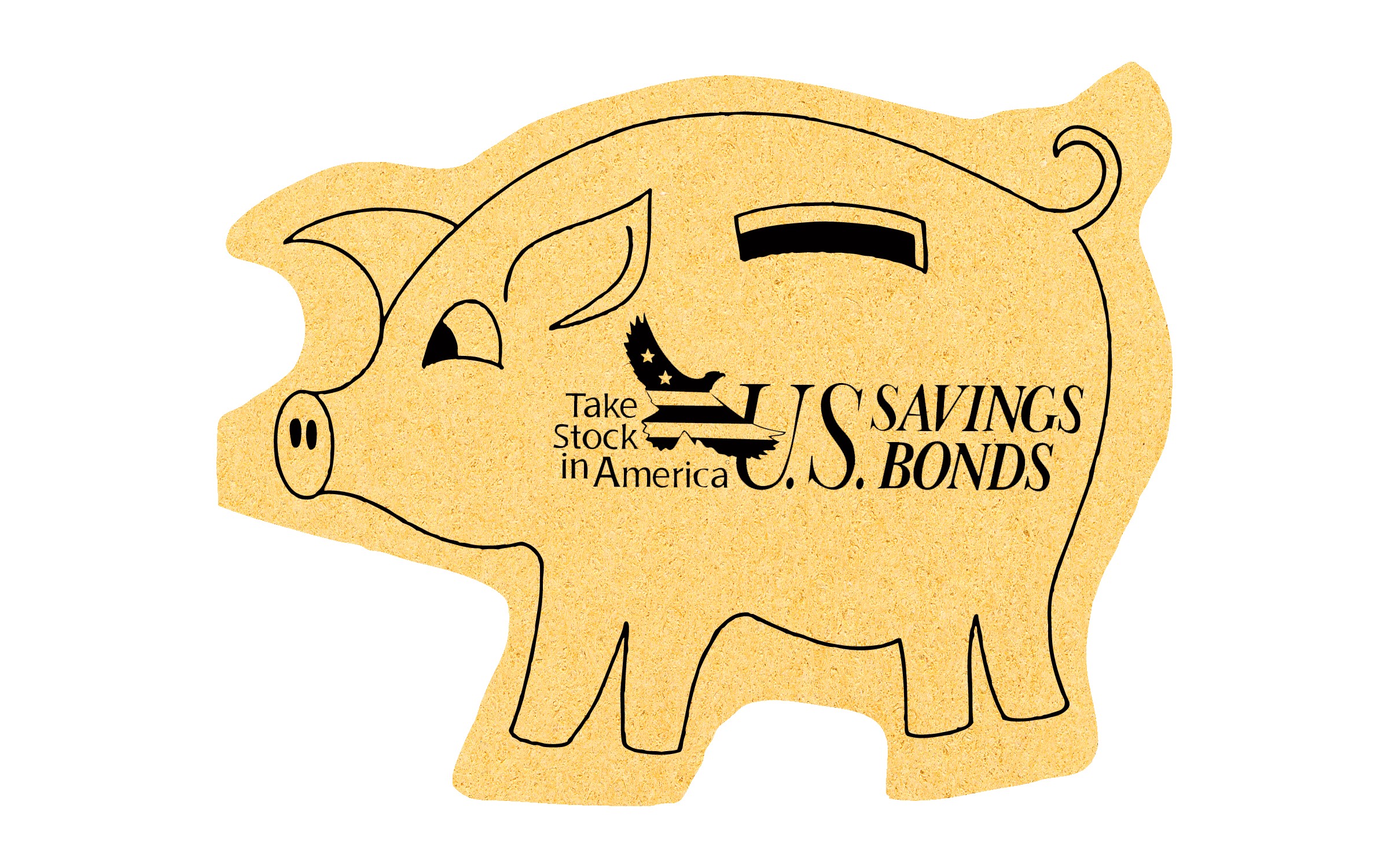 Picture of 5" Standard Compressed Piggy Bank Sponge