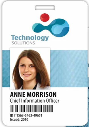 Picture of Minneapolis Plastic Name Badge (Standard Size 2-1/8" x 3-3/8", Vertical Orientation)