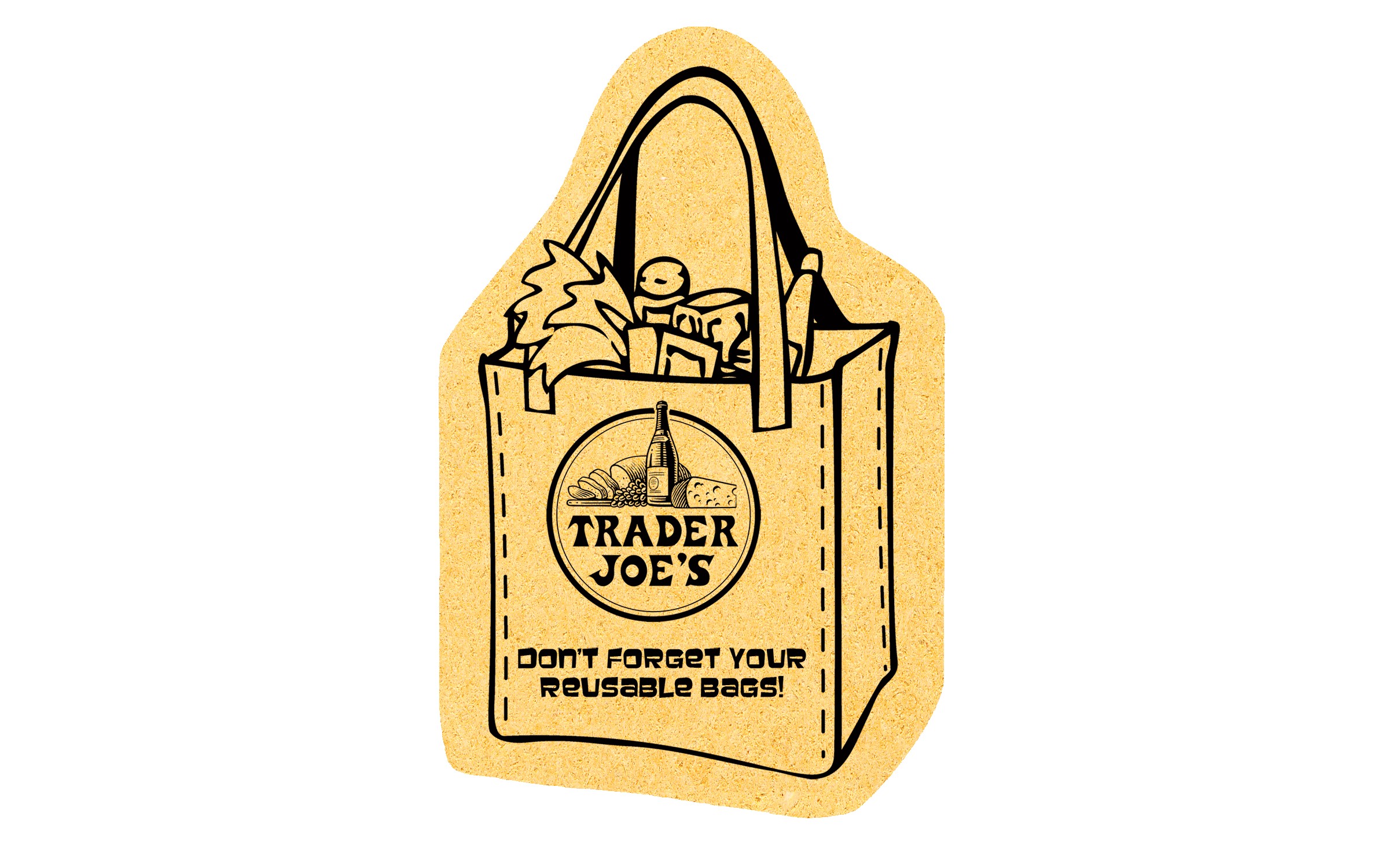 Picture of 5" Standard Compressed Tote Bag Compressed Sponge