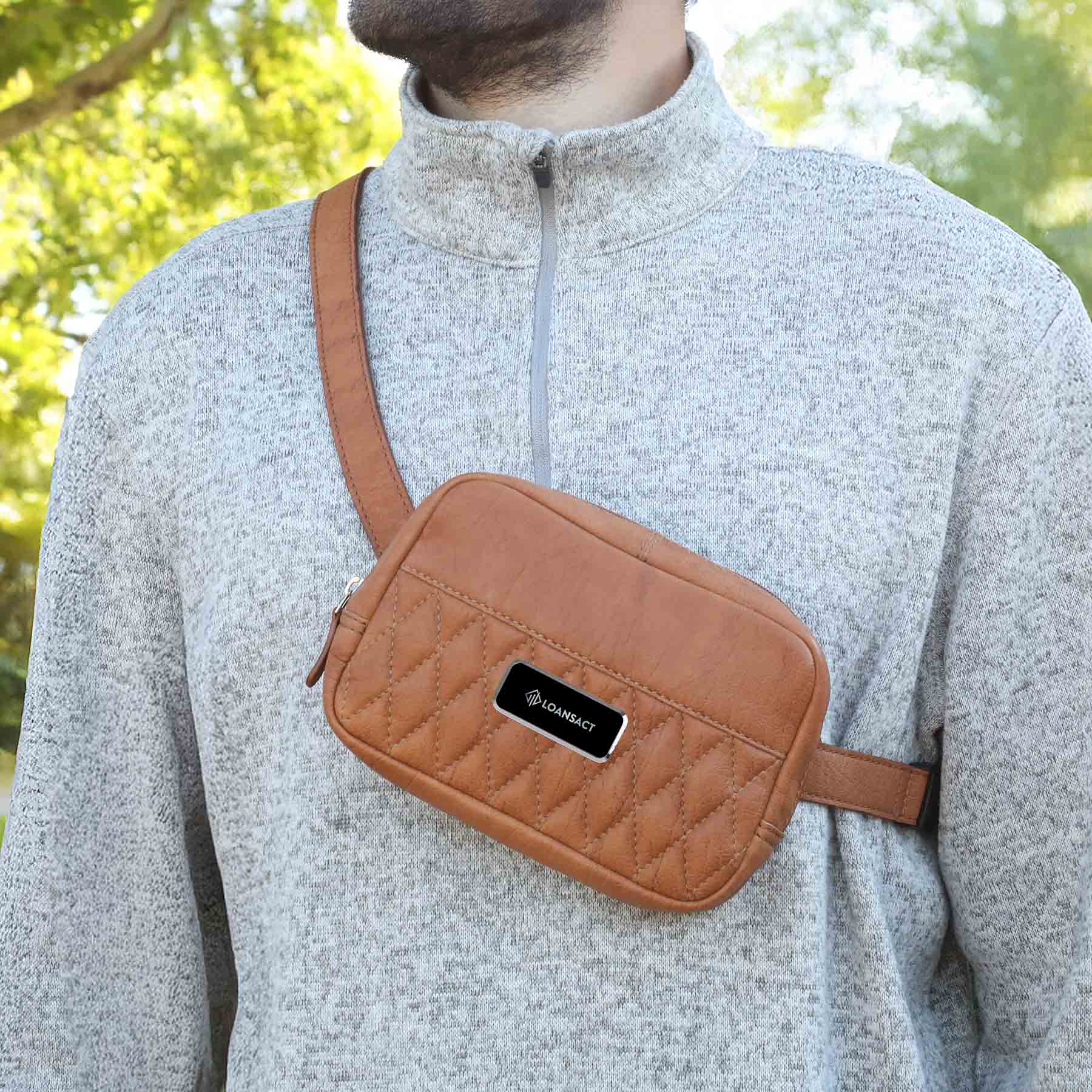 Picture of Brea Canyon Leather Cross Body Bag