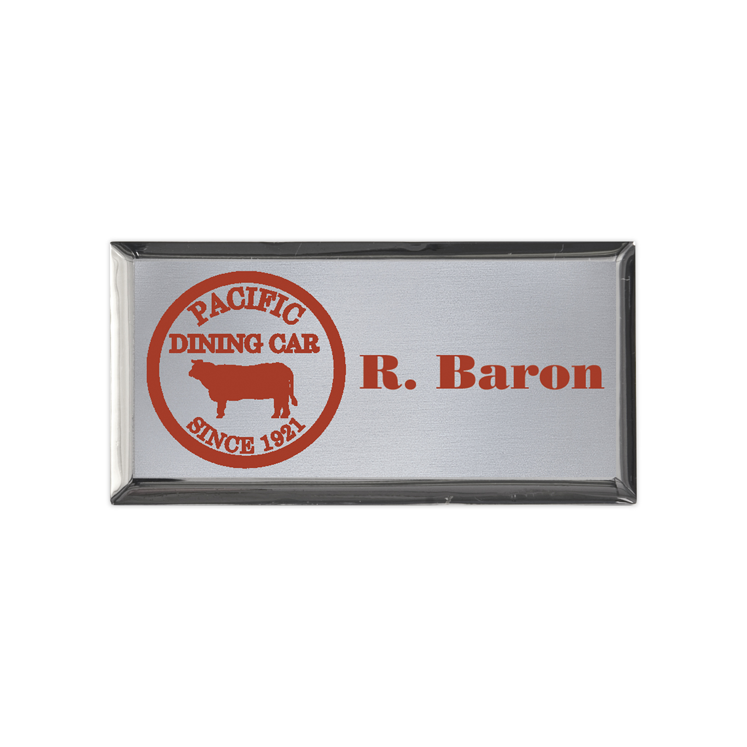 Picture of Aspen Metal Executive Name Badge (Standard Size 1-1/2" x 3")