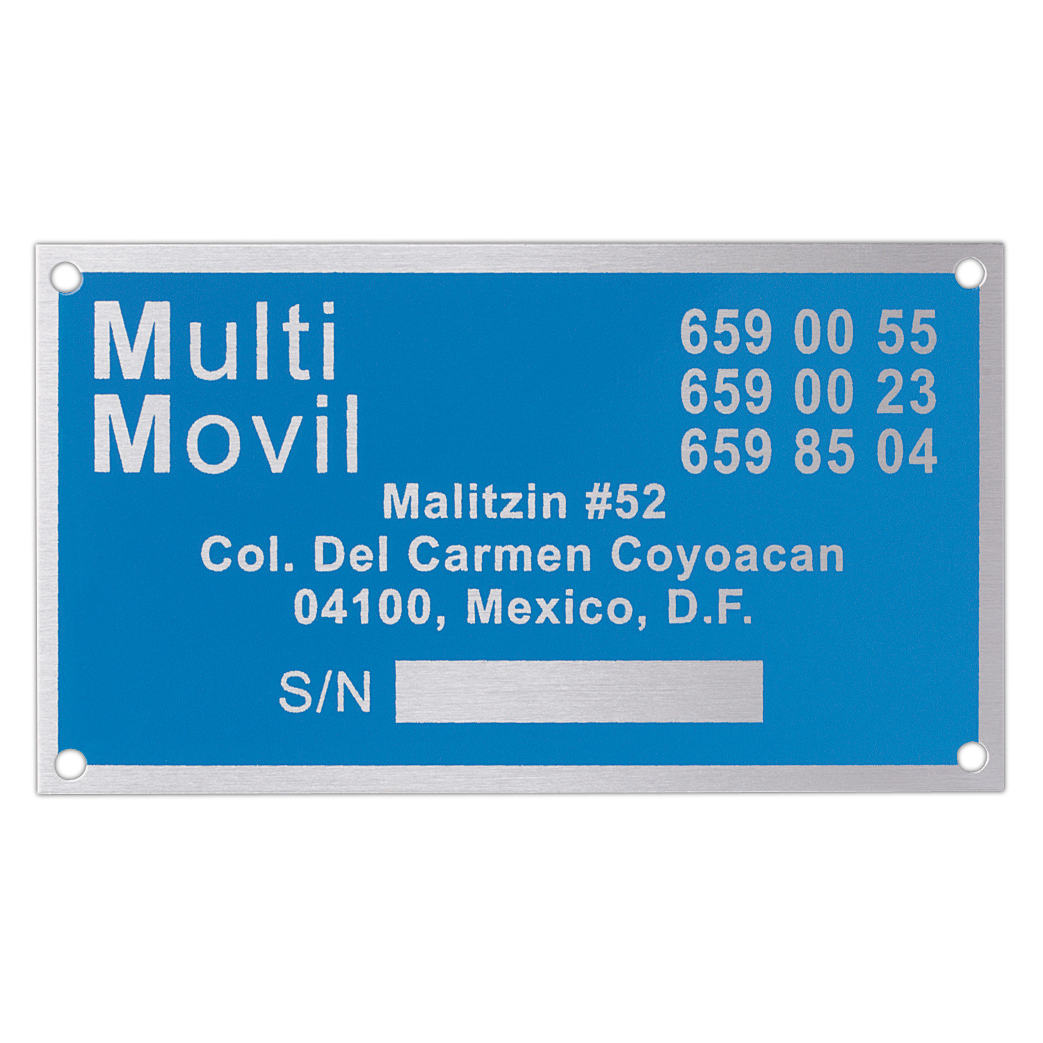 Picture of Metal Plates & Signage: 30-40 sq. in.