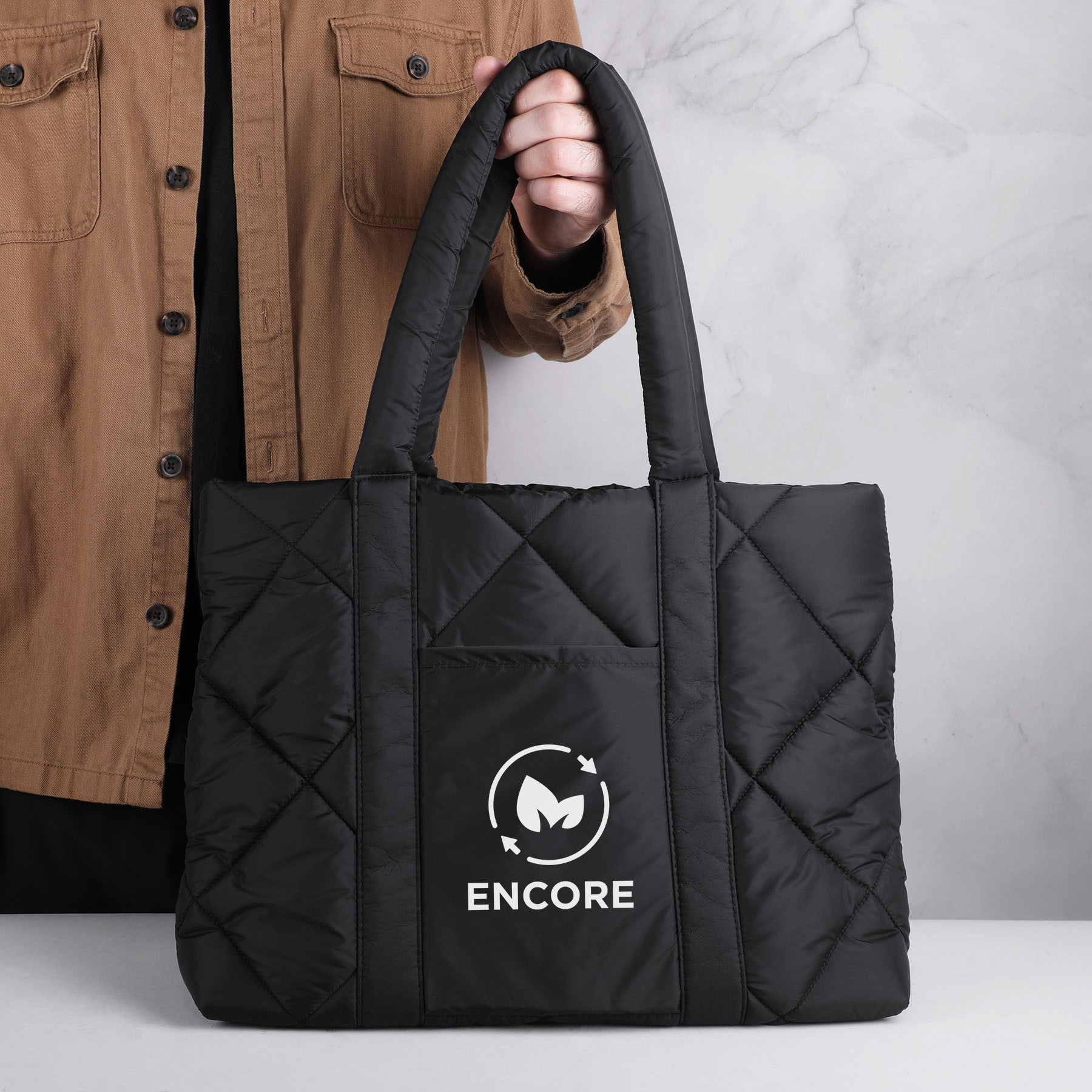 Picture of Quilted Puffer Nylon Tote