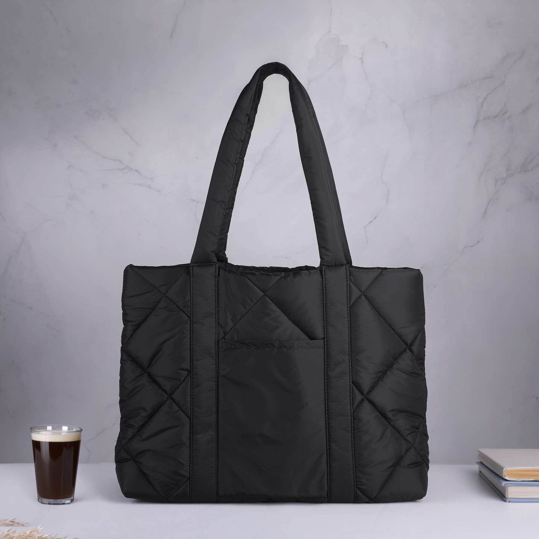 Picture of Quilted Puffer Nylon Tote