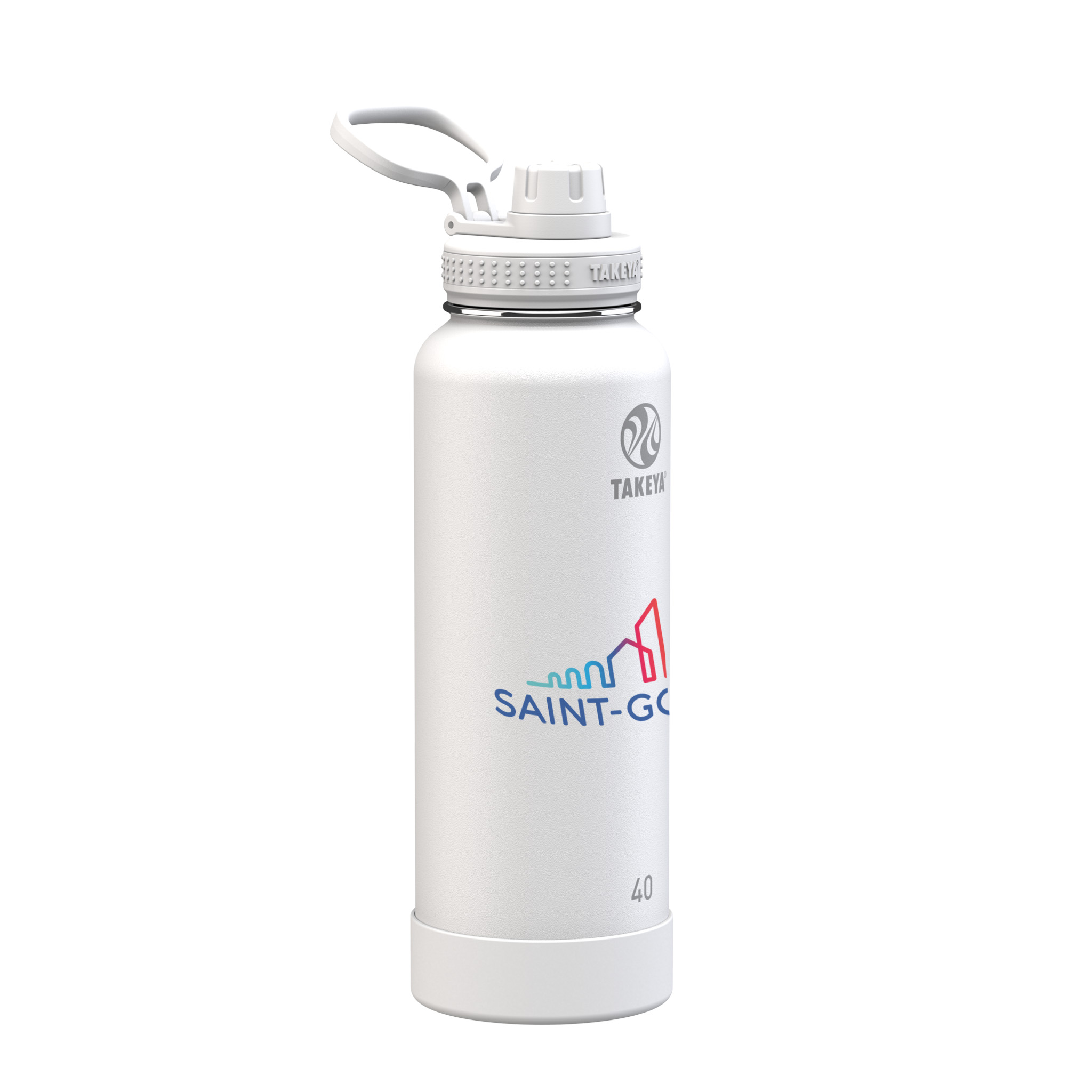Picture of Takeya® 40 oz. Water Bottle with Actives Insulated Spout Lid™, Full Color Digital