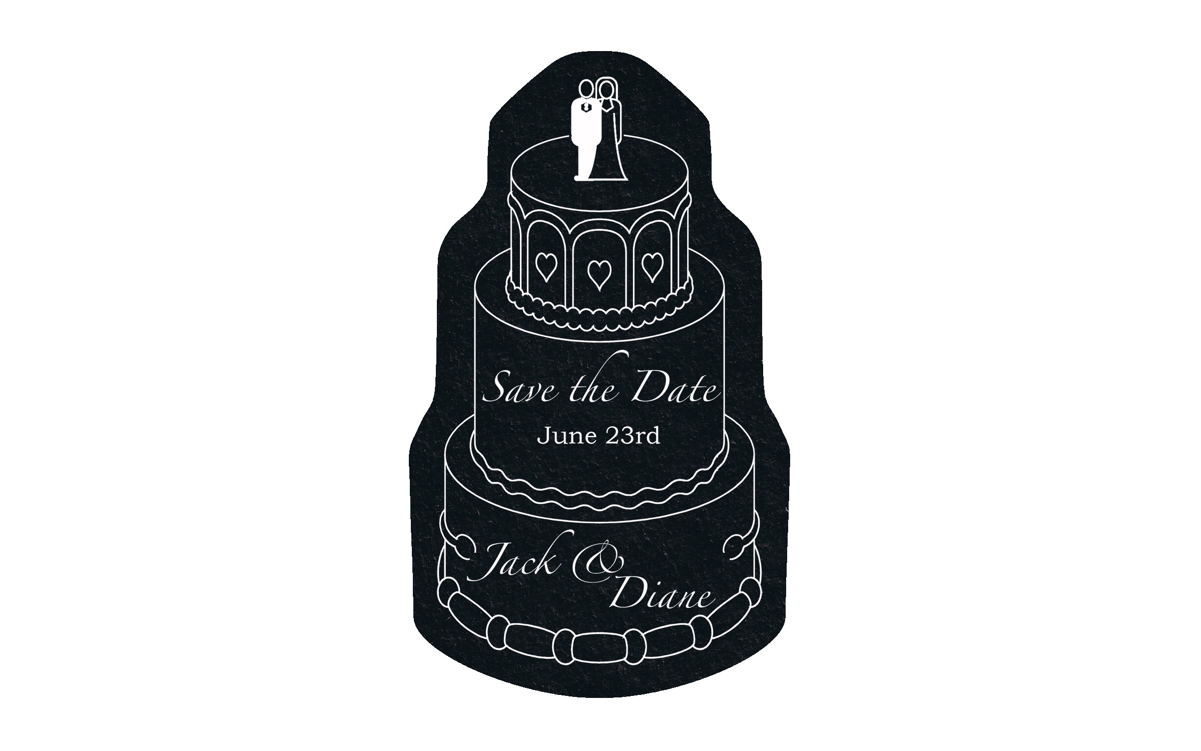 Picture of 5" Standard Recycled Rubber Wedding Cake Jar Opener