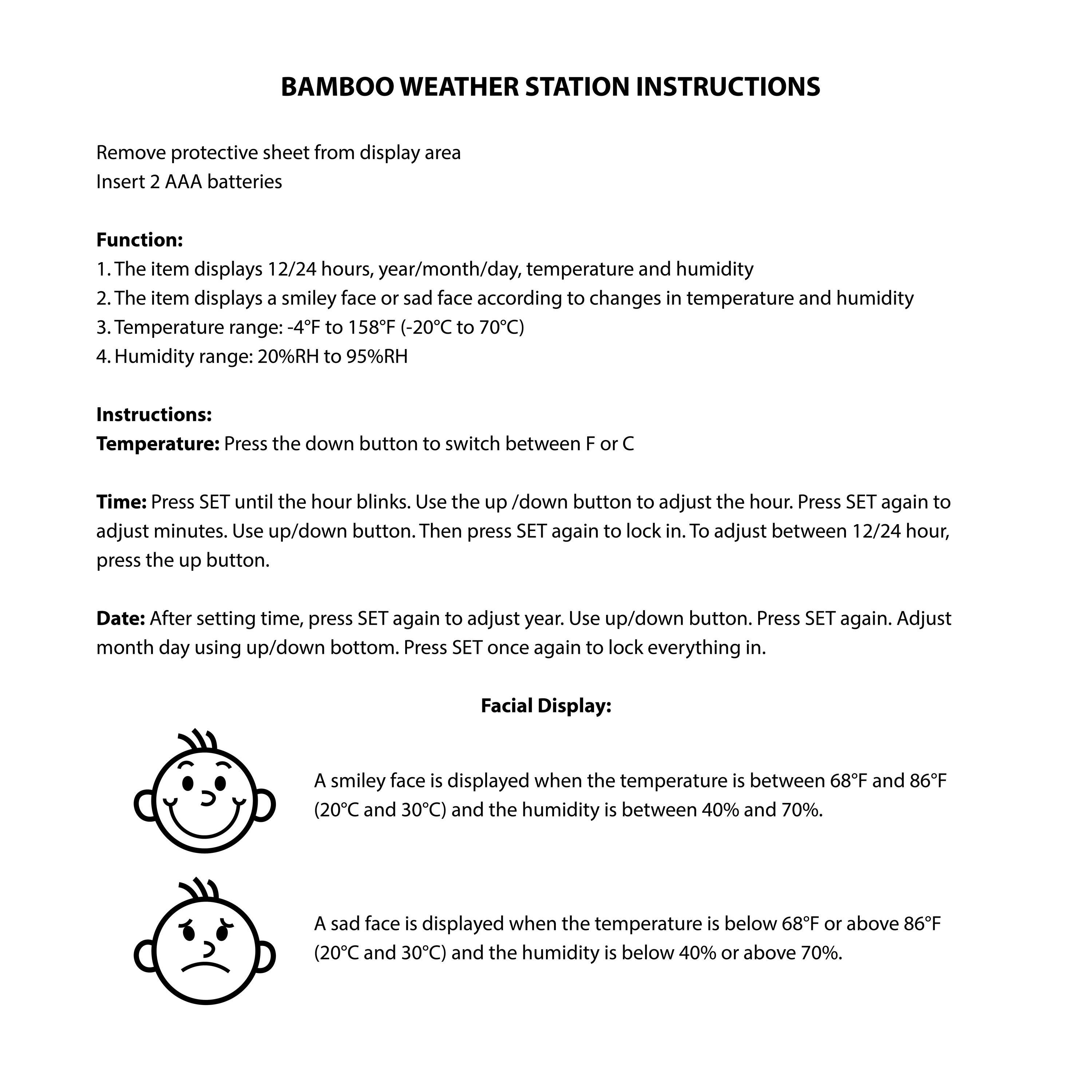 Picture of Zonal Indoor Bamboo Weather Station