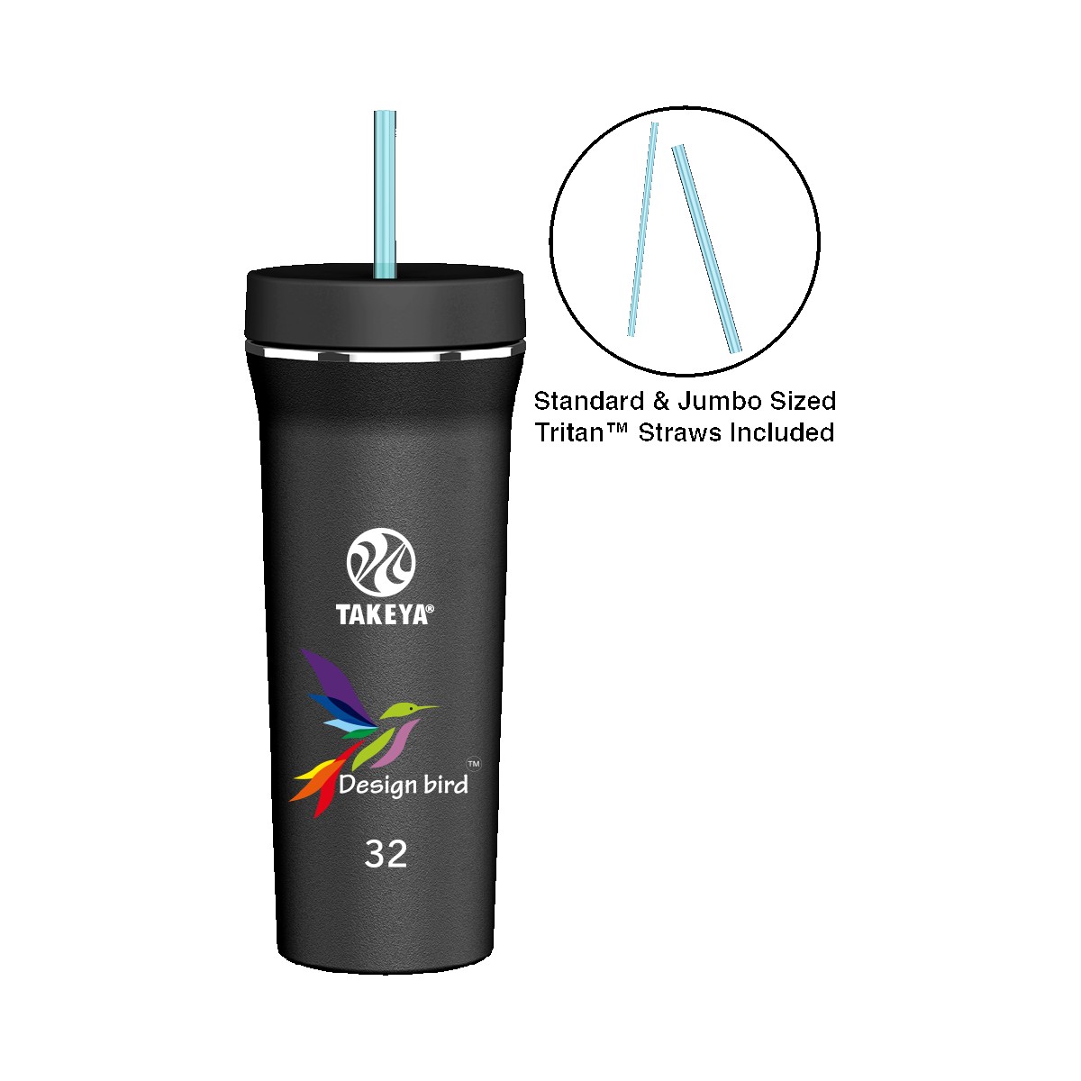 Picture of Takeya® 32 oz. Straw Tumbler, Full Color Digital